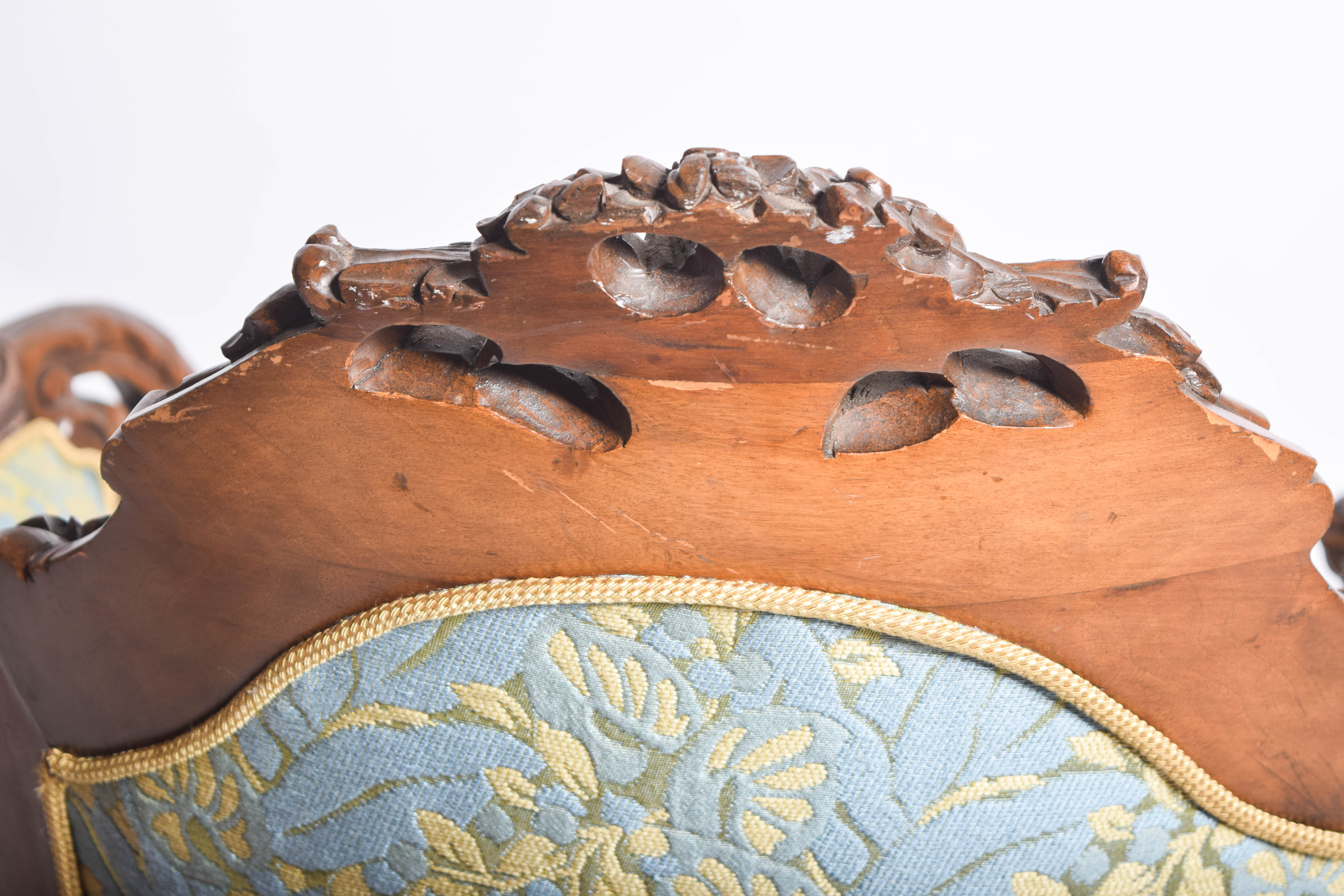 Italian Baroque Style Bergere Arm Chair