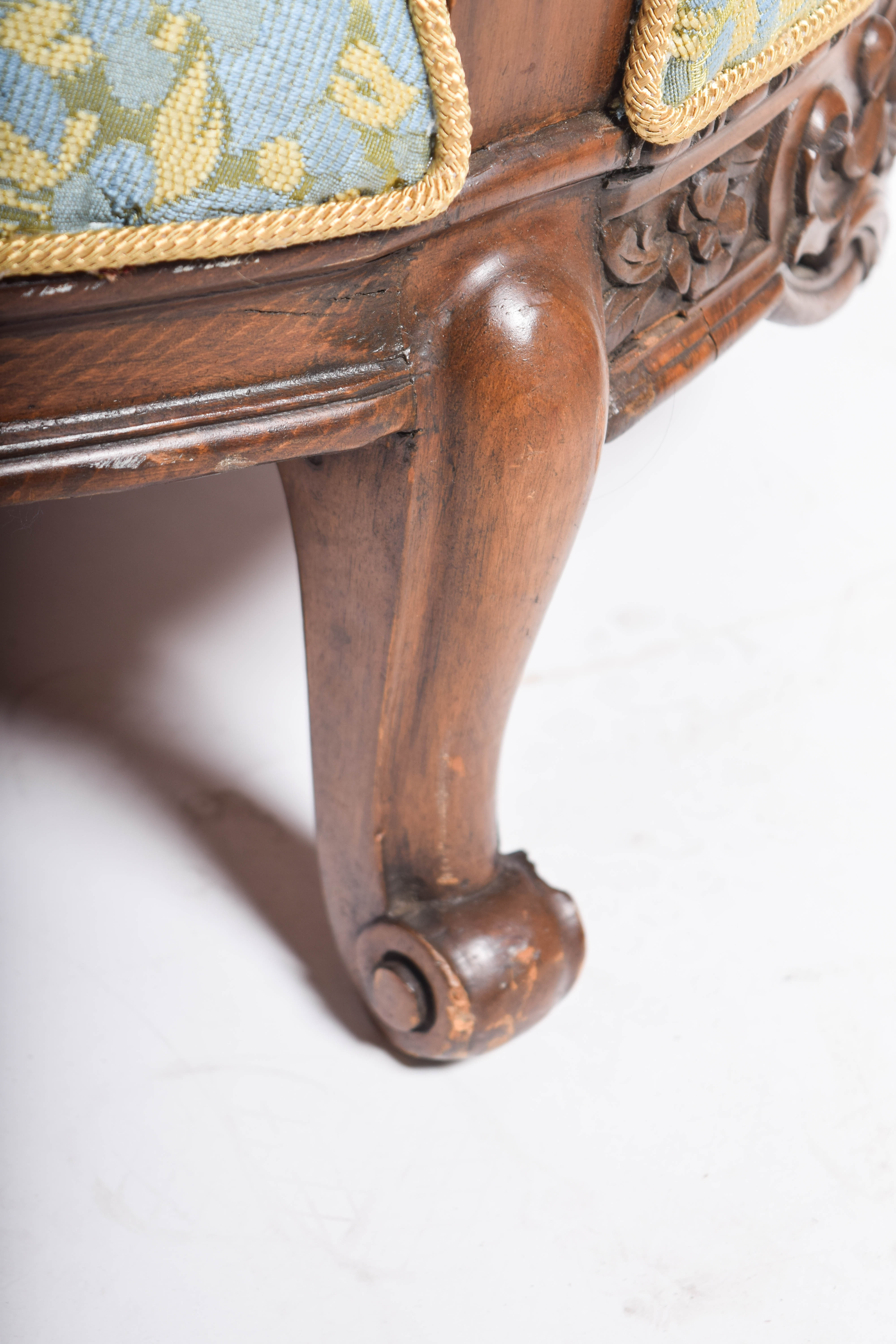 Italian Baroque Style Bergere Arm Chair