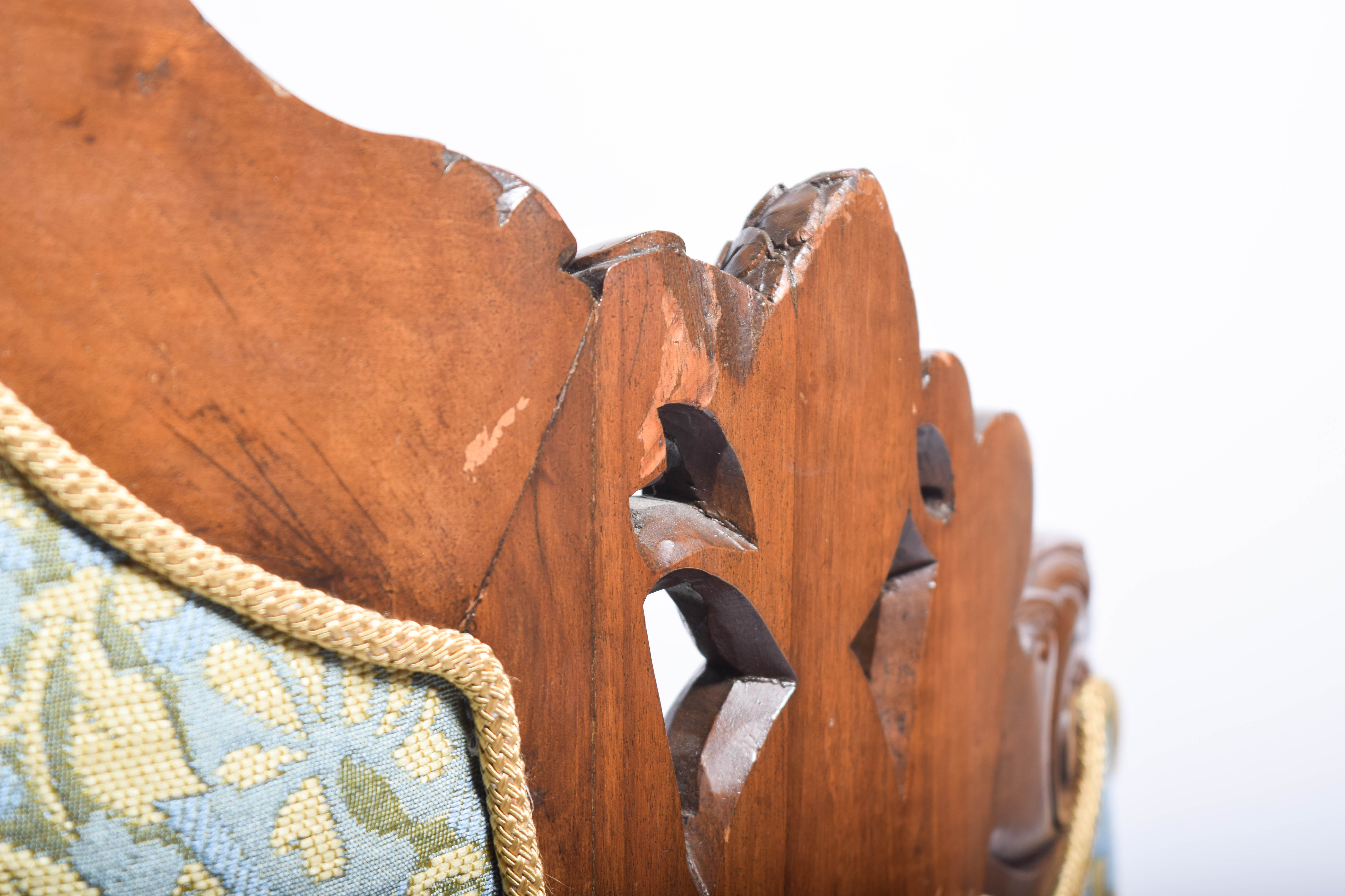 Italian Baroque Style Bergere Arm Chair