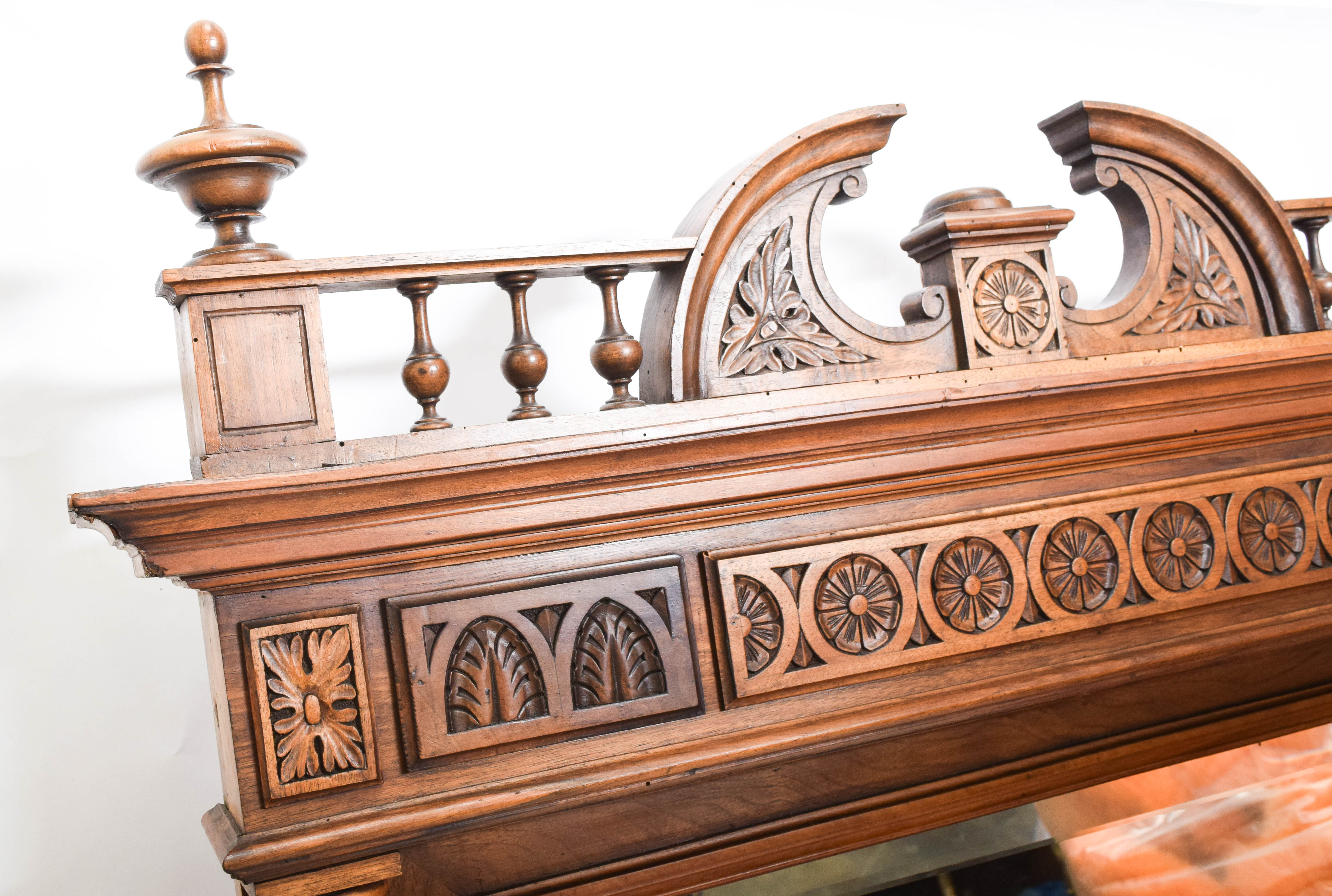 Carved Wood Framed Mirror