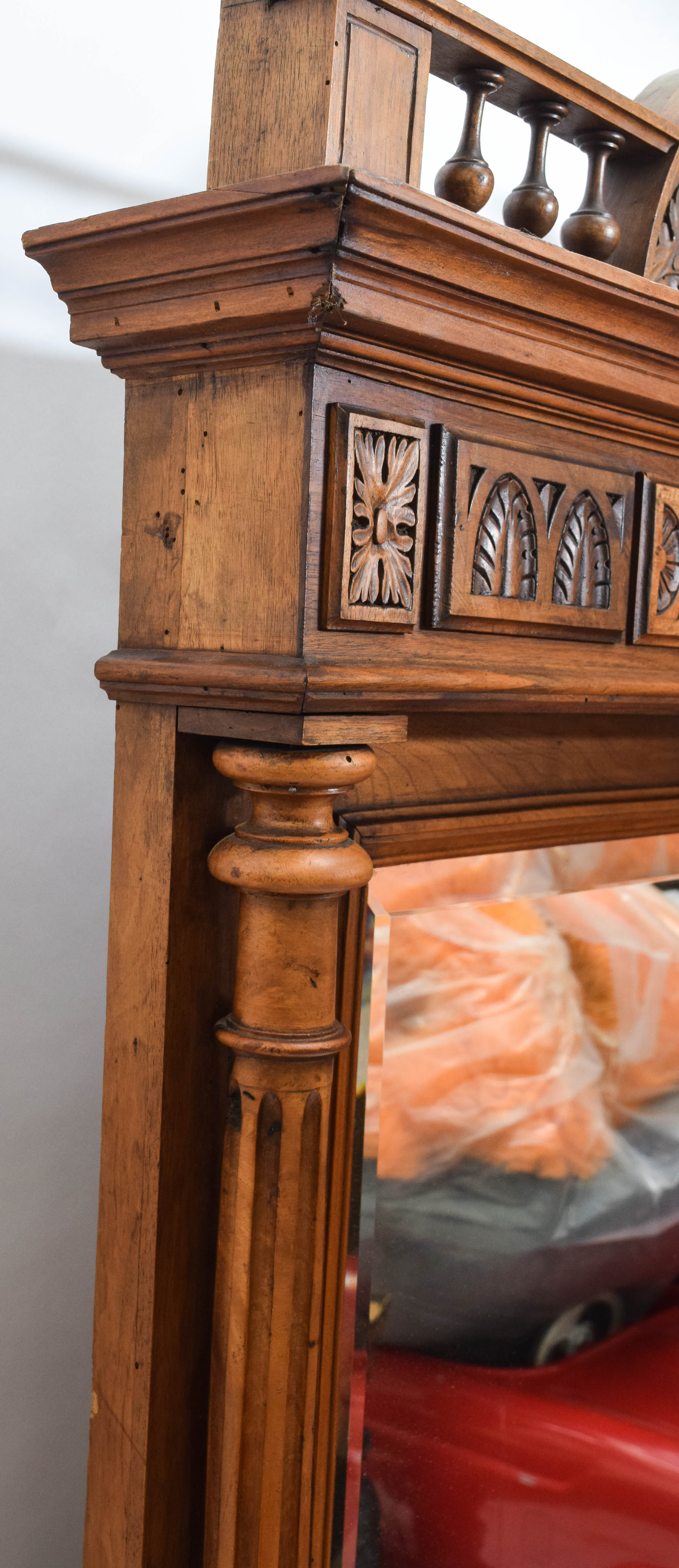 Carved Wood Framed Mirror