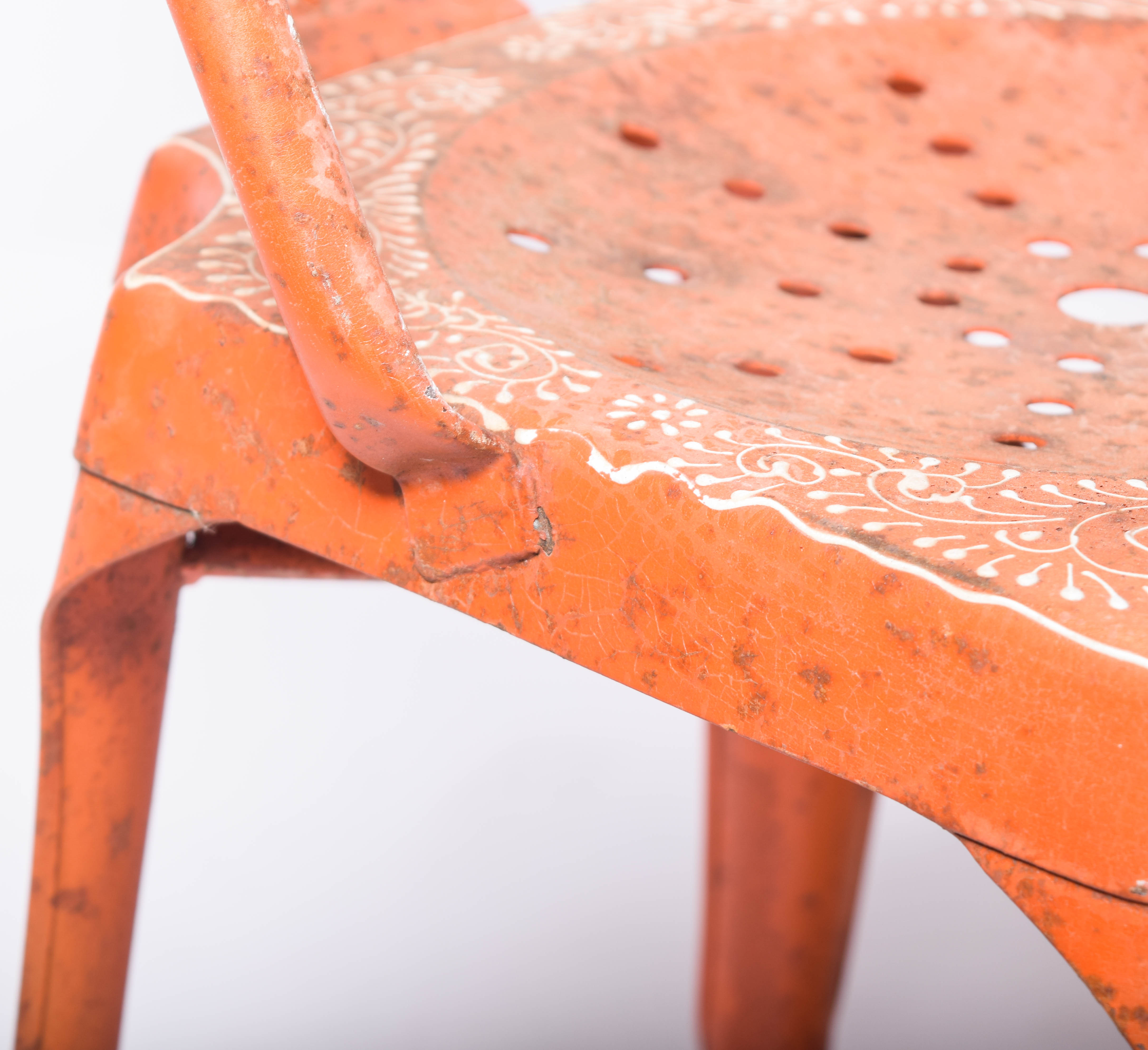 Indian Mid-Century Painted Metal Chairs