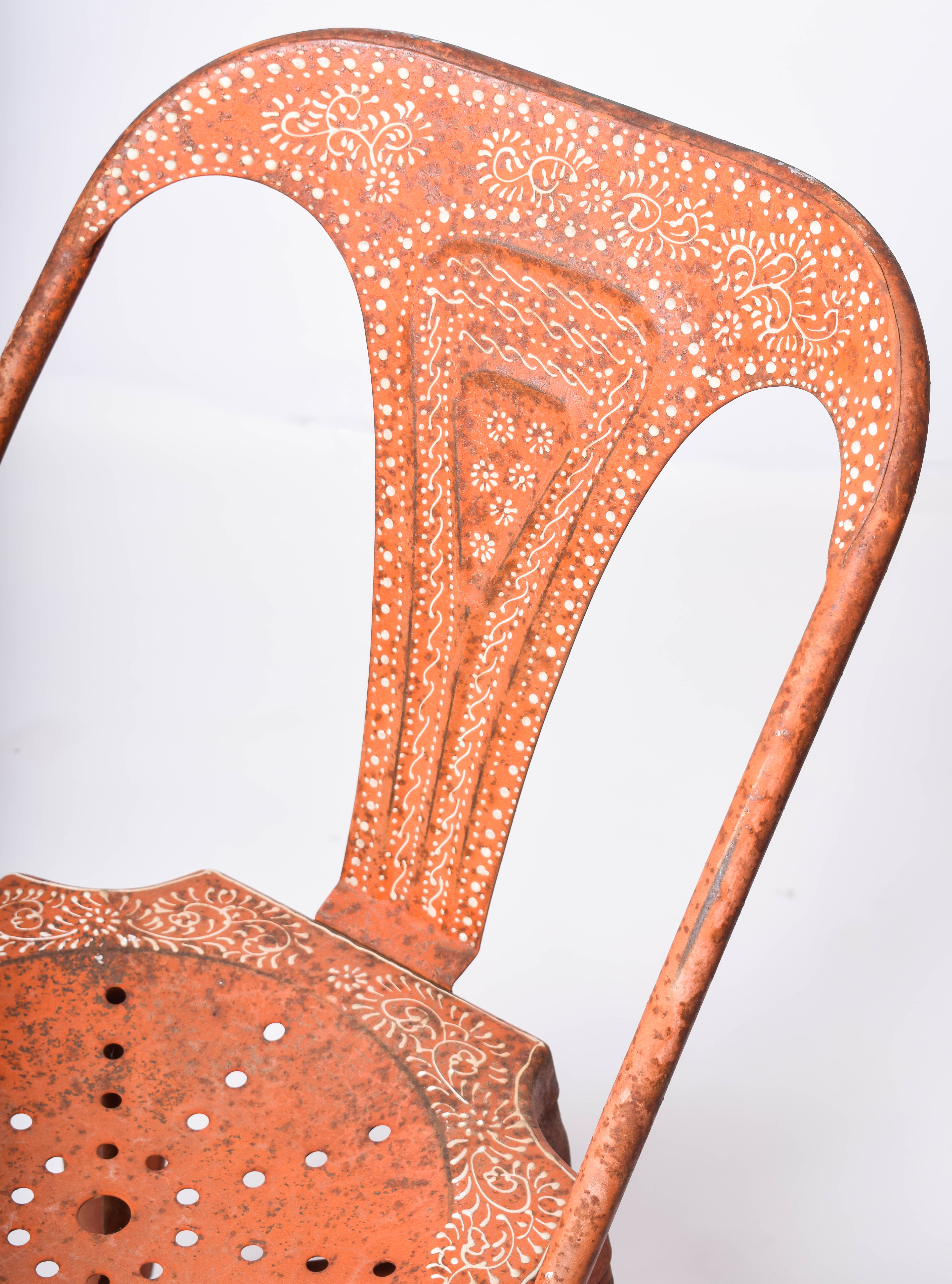 Indian Mid-Century Painted Metal Chairs