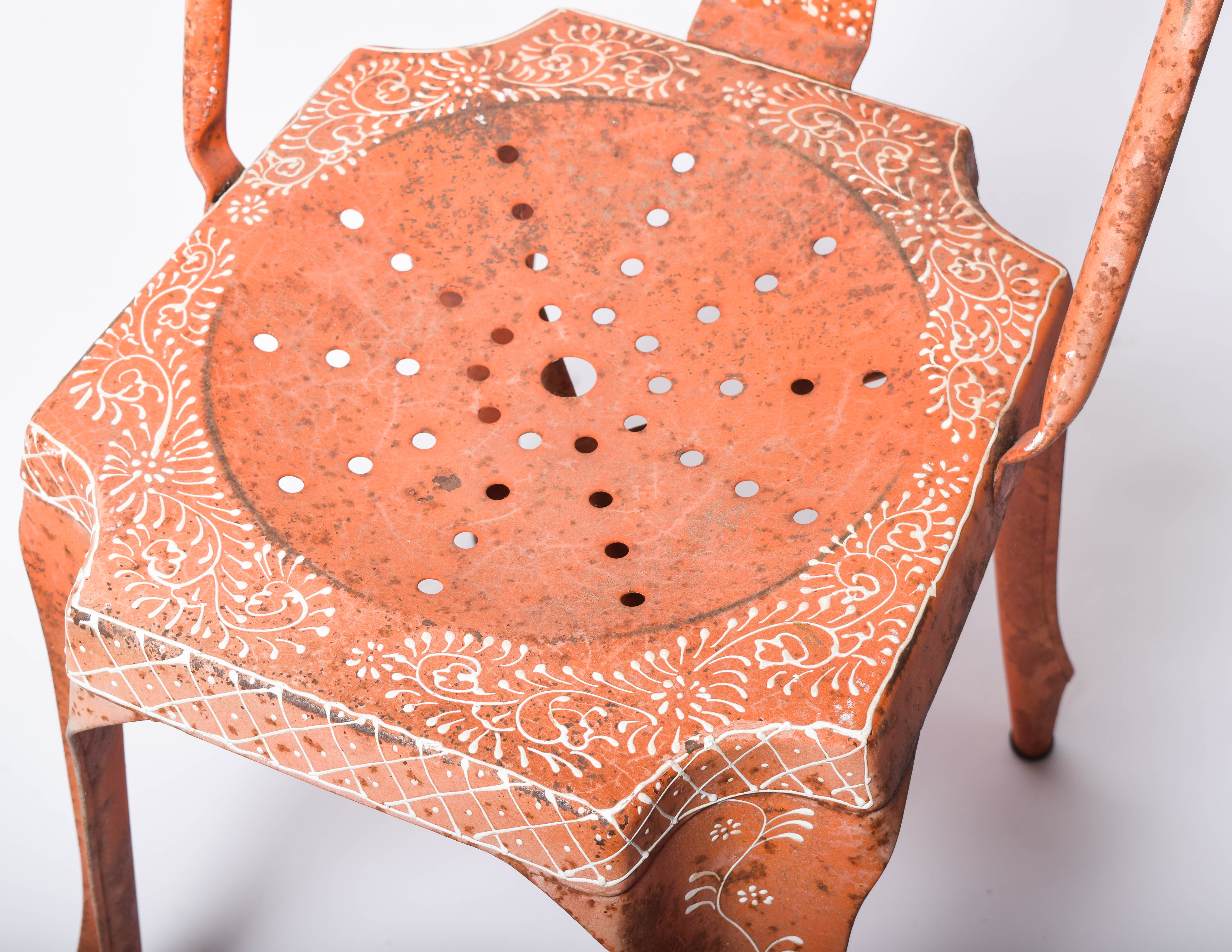 Indian Mid-Century Painted Metal Chairs