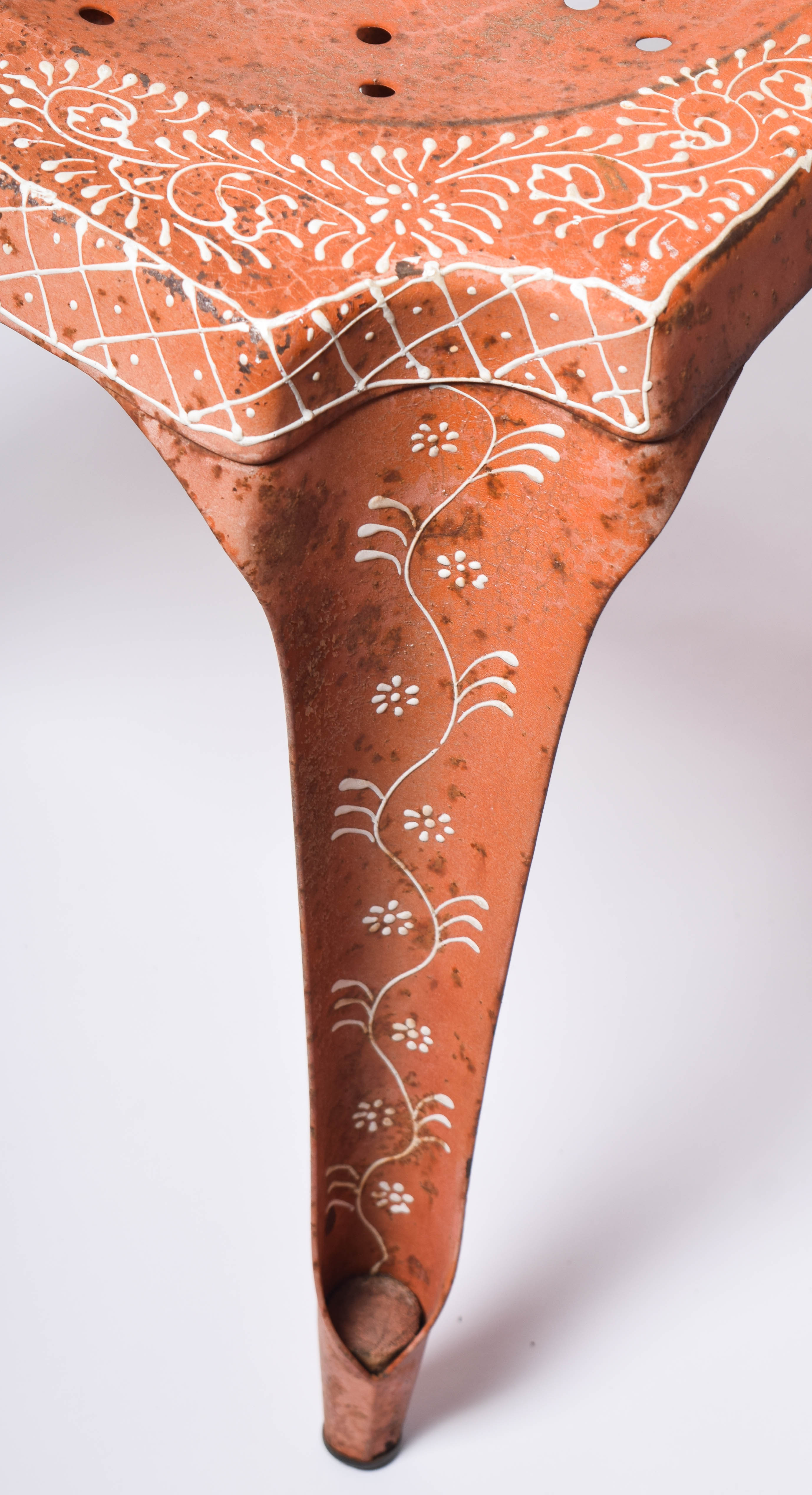 Indian Mid-Century Painted Metal Chairs