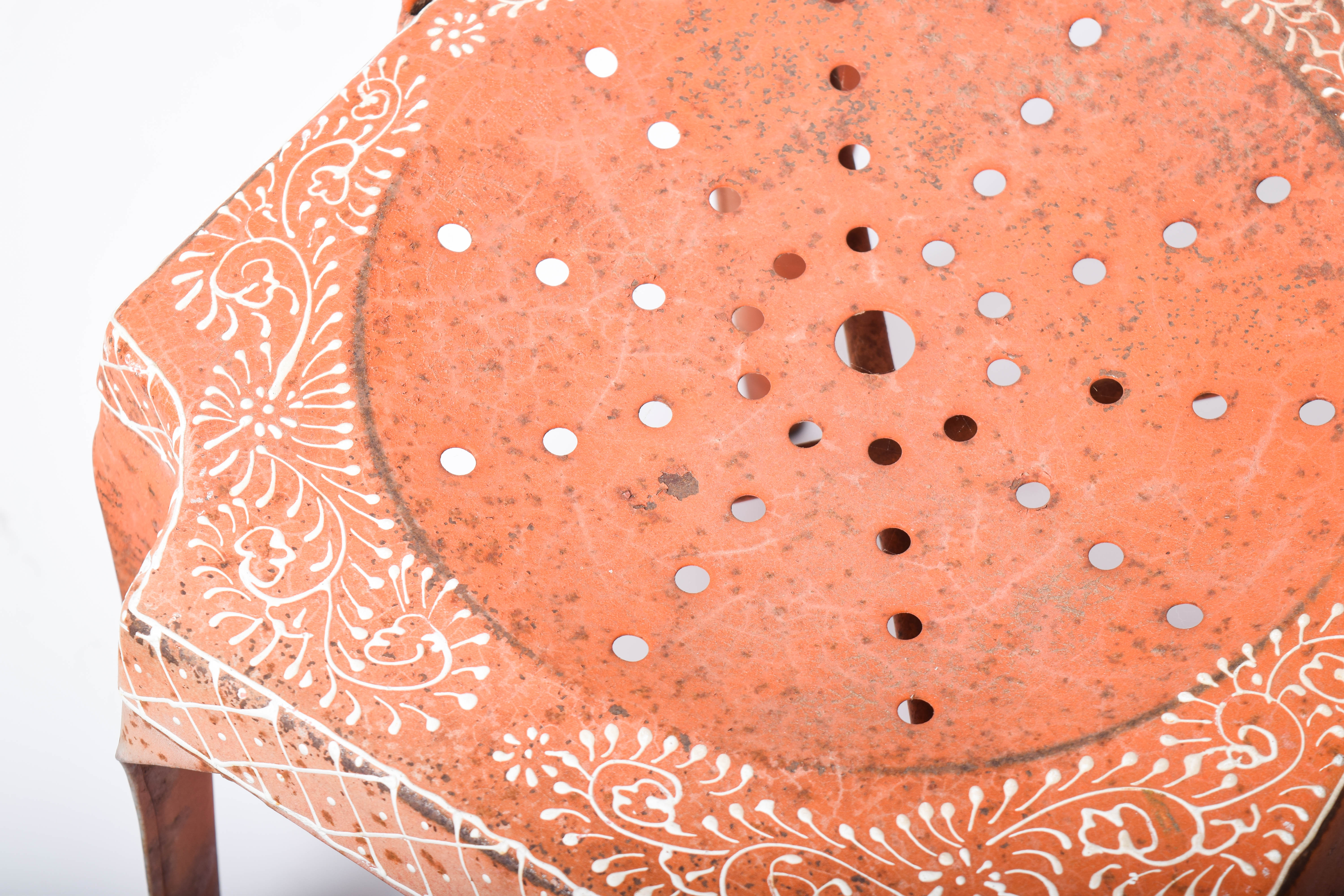 Indian Mid-Century Painted Metal Chairs