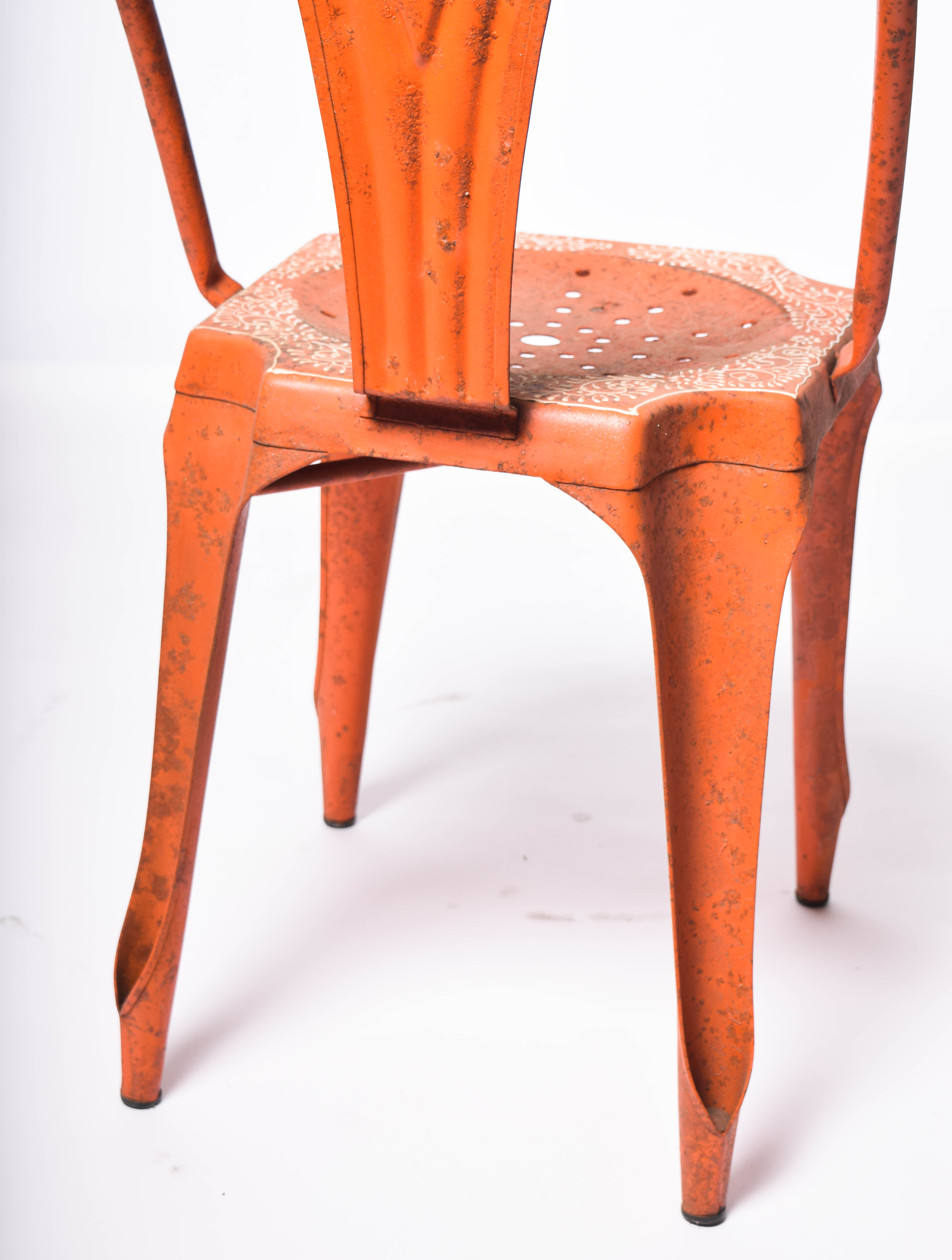 Indian Mid-Century Painted Metal Chairs