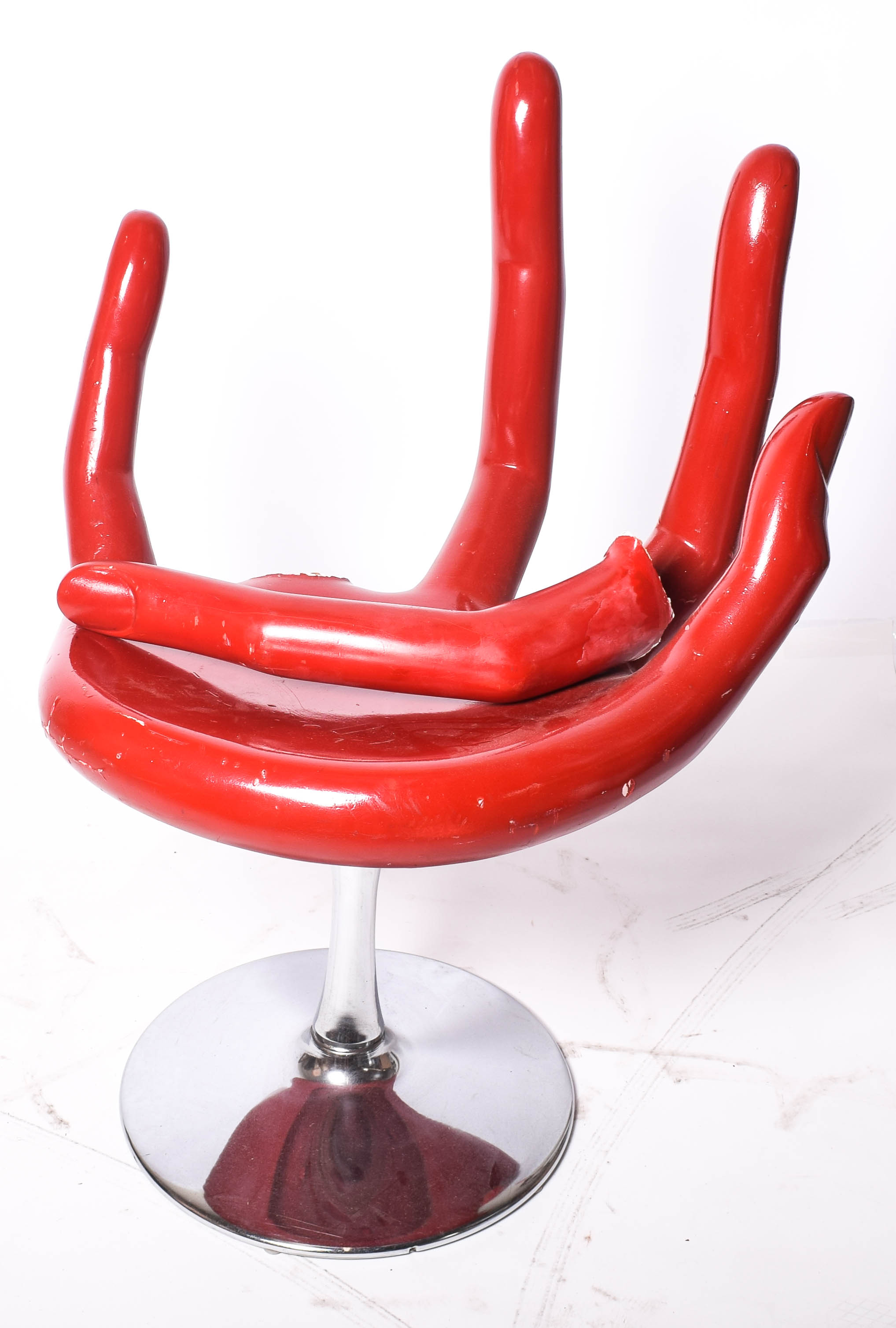 Vintage Red Hand Chair