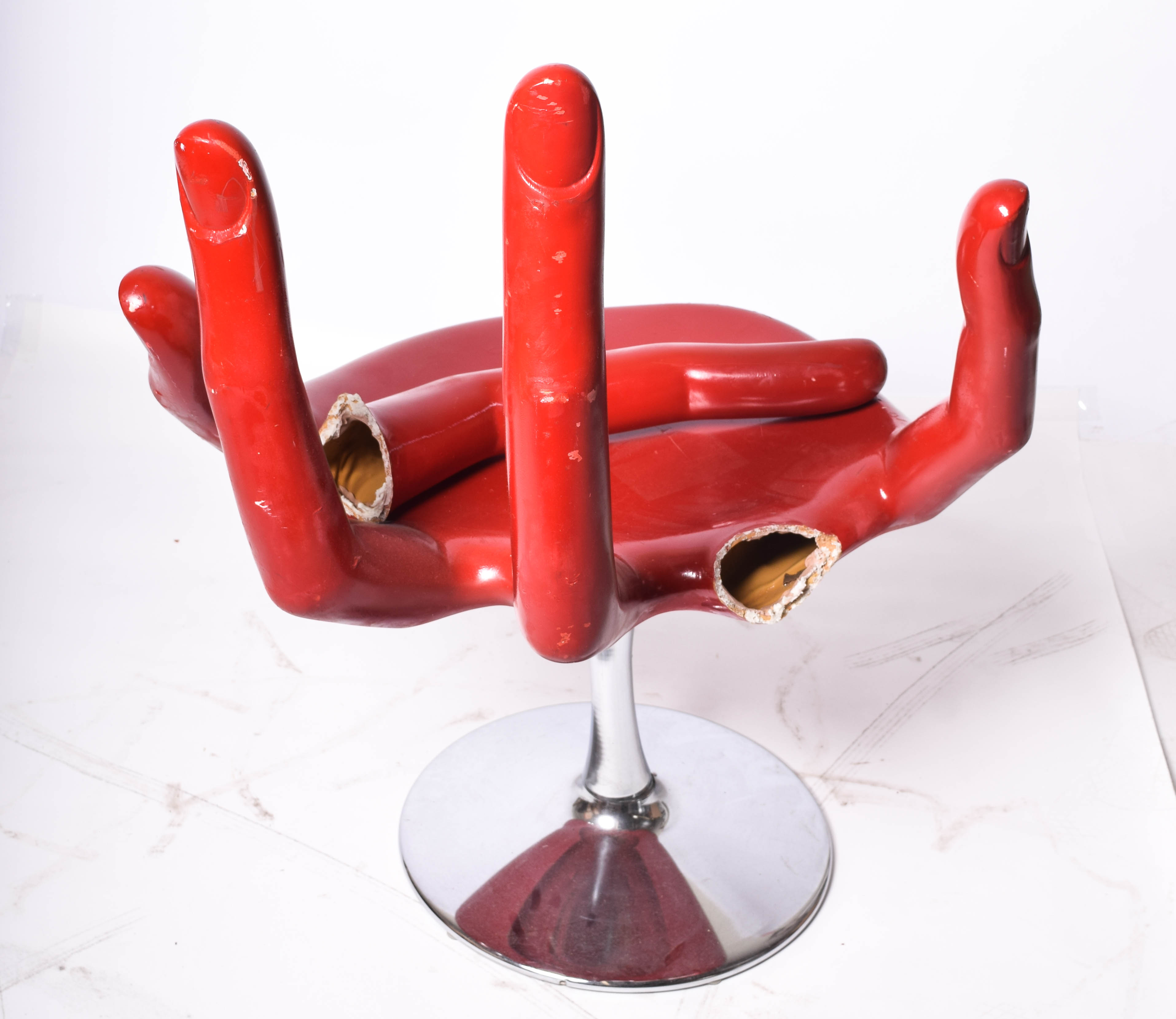 Vintage Red Hand Chair