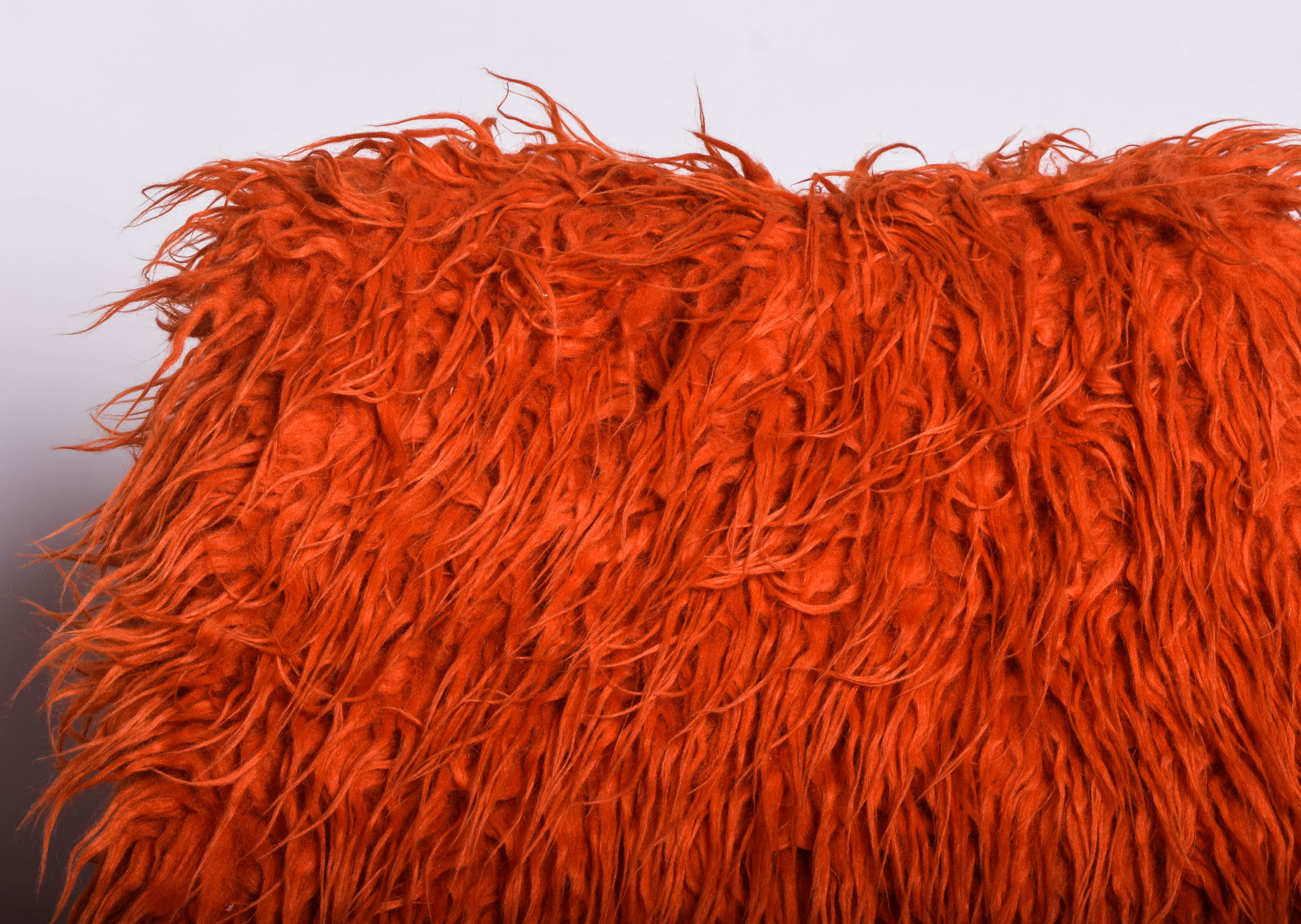 Vintage Stools with Shag Upholstery