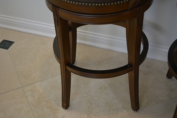 Frontgate Leather Swivel Bar Stools