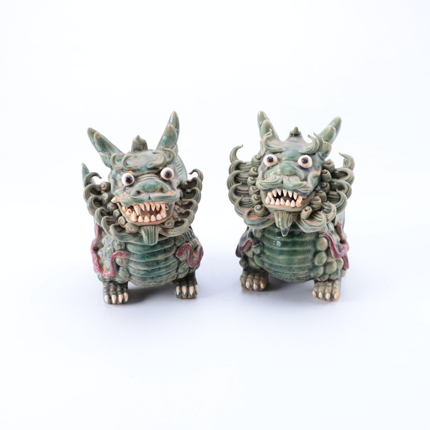 Ceramic Dragon Figurines