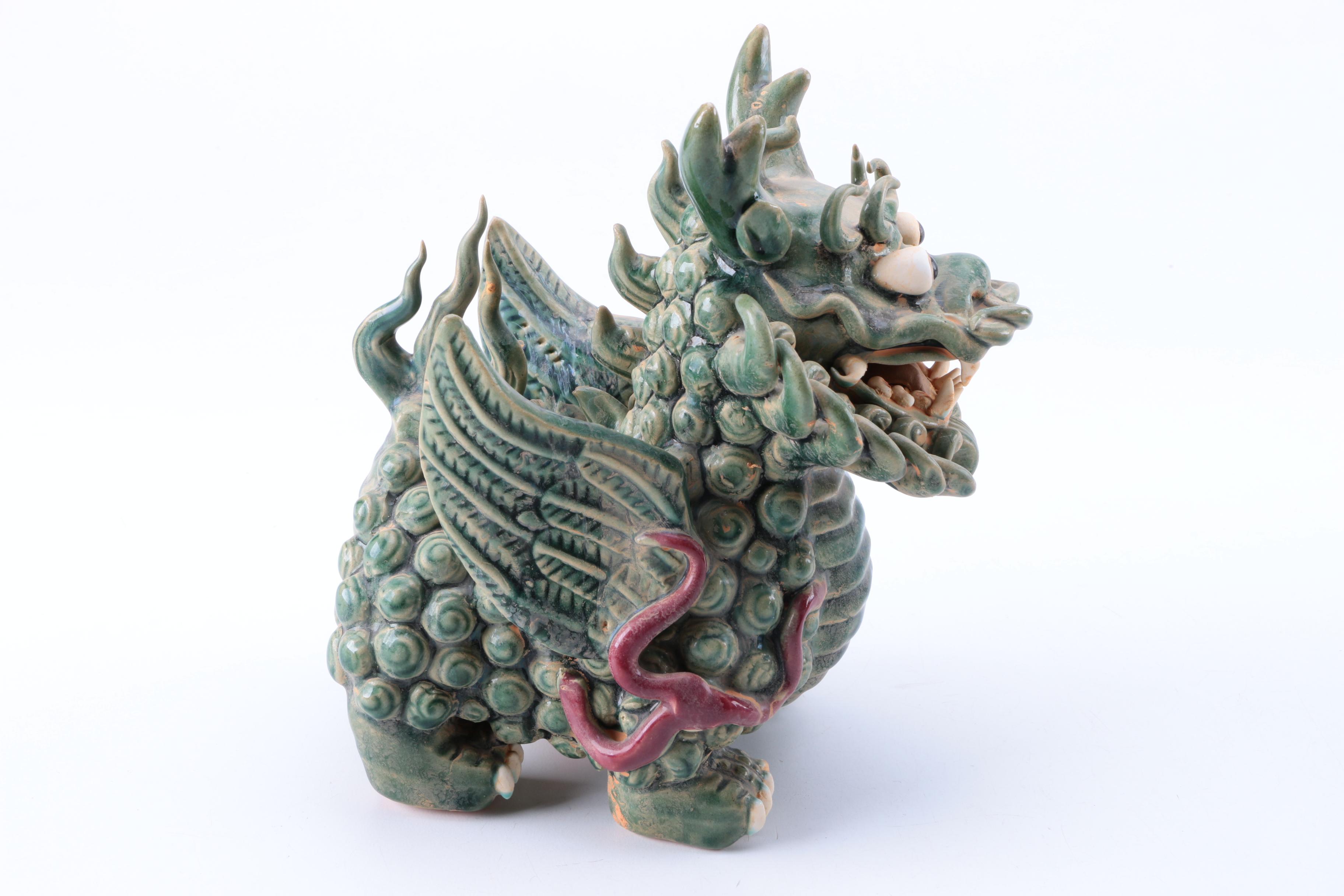 Ceramic Dragon Figurines
