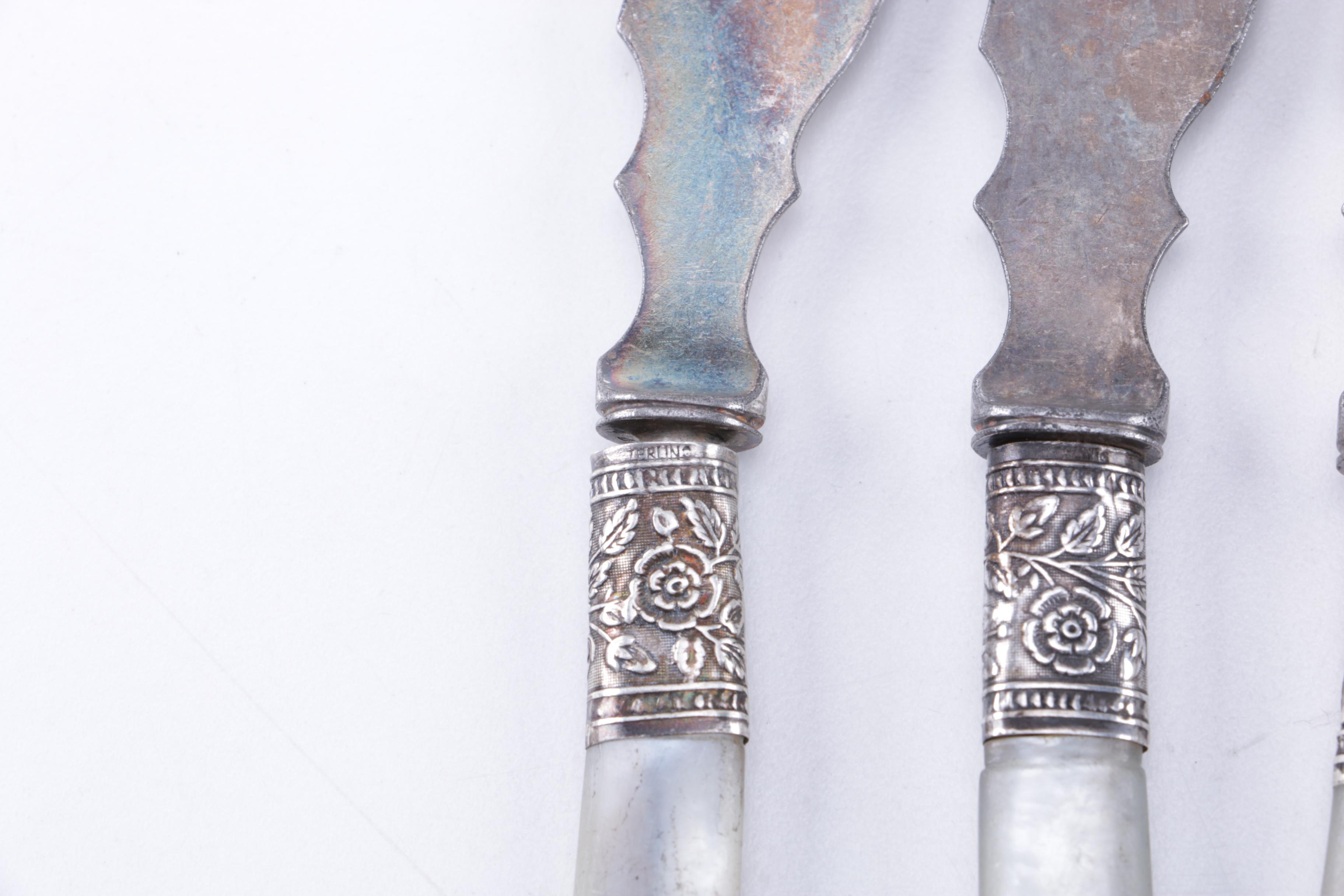 Vintage Landers Frary & Clark Knives with Mother of Pearl Handles