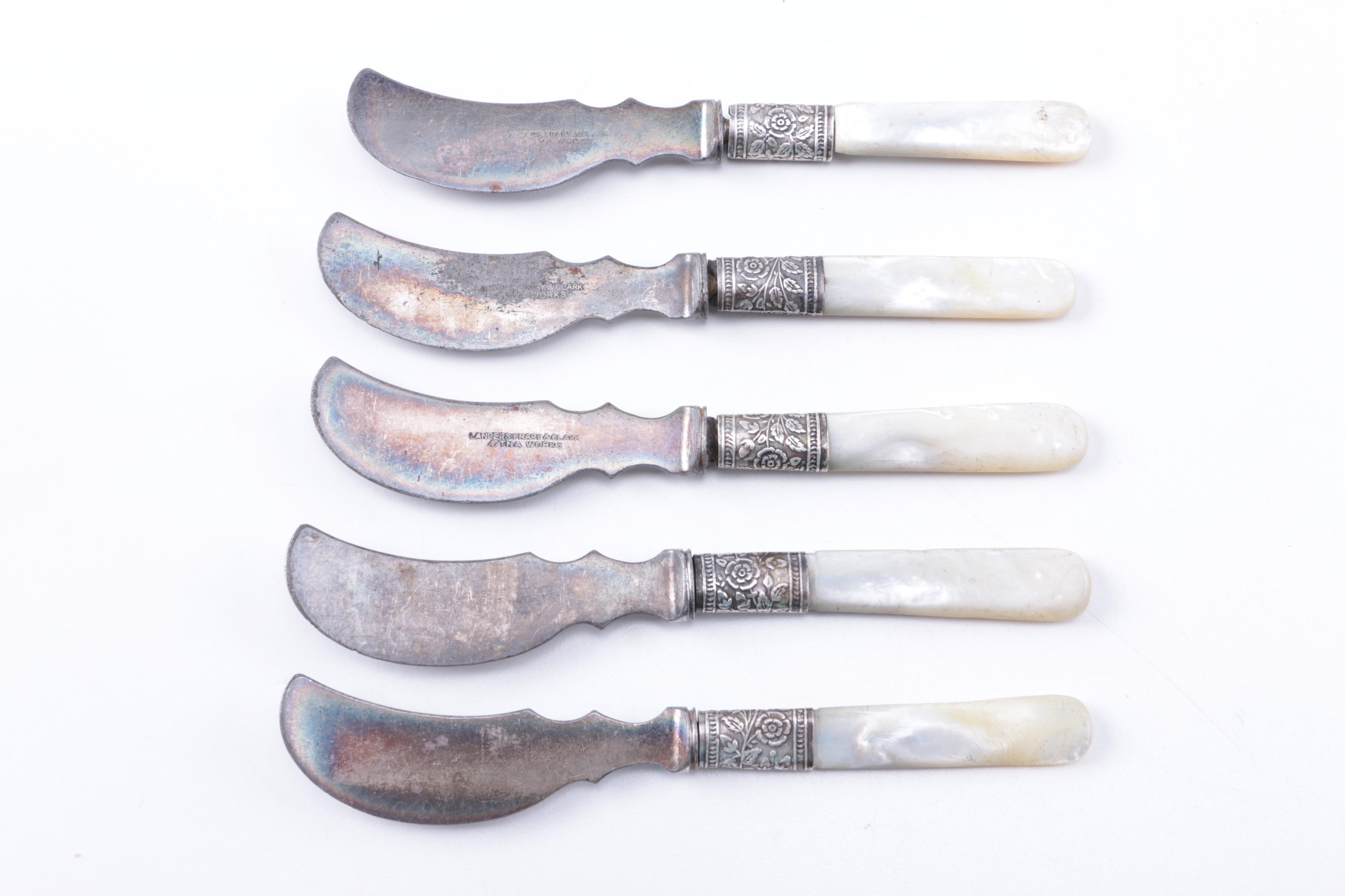 Vintage Landers Frary & Clark Knives with Mother of Pearl Handles
