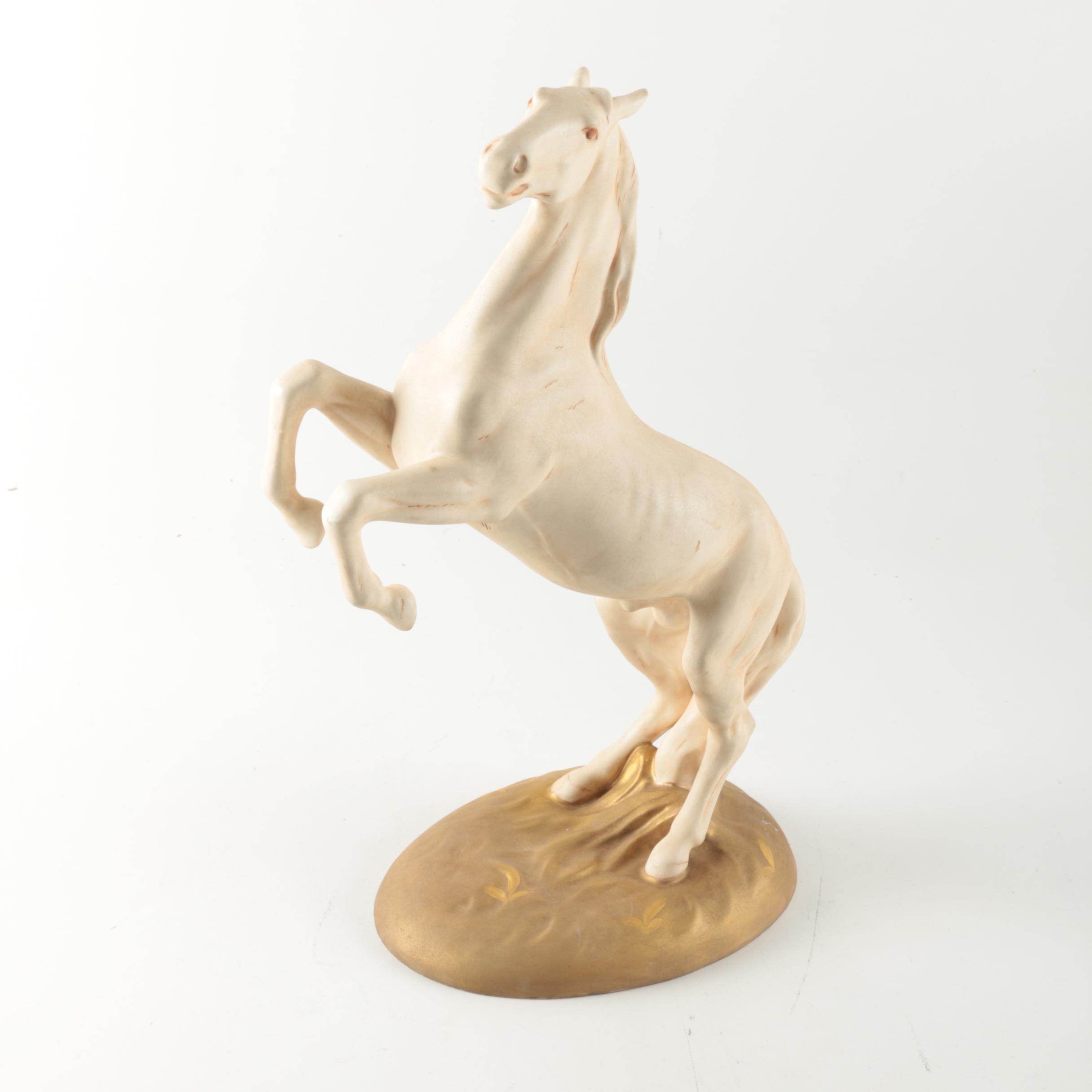 Royal Dux White Horse Figurine