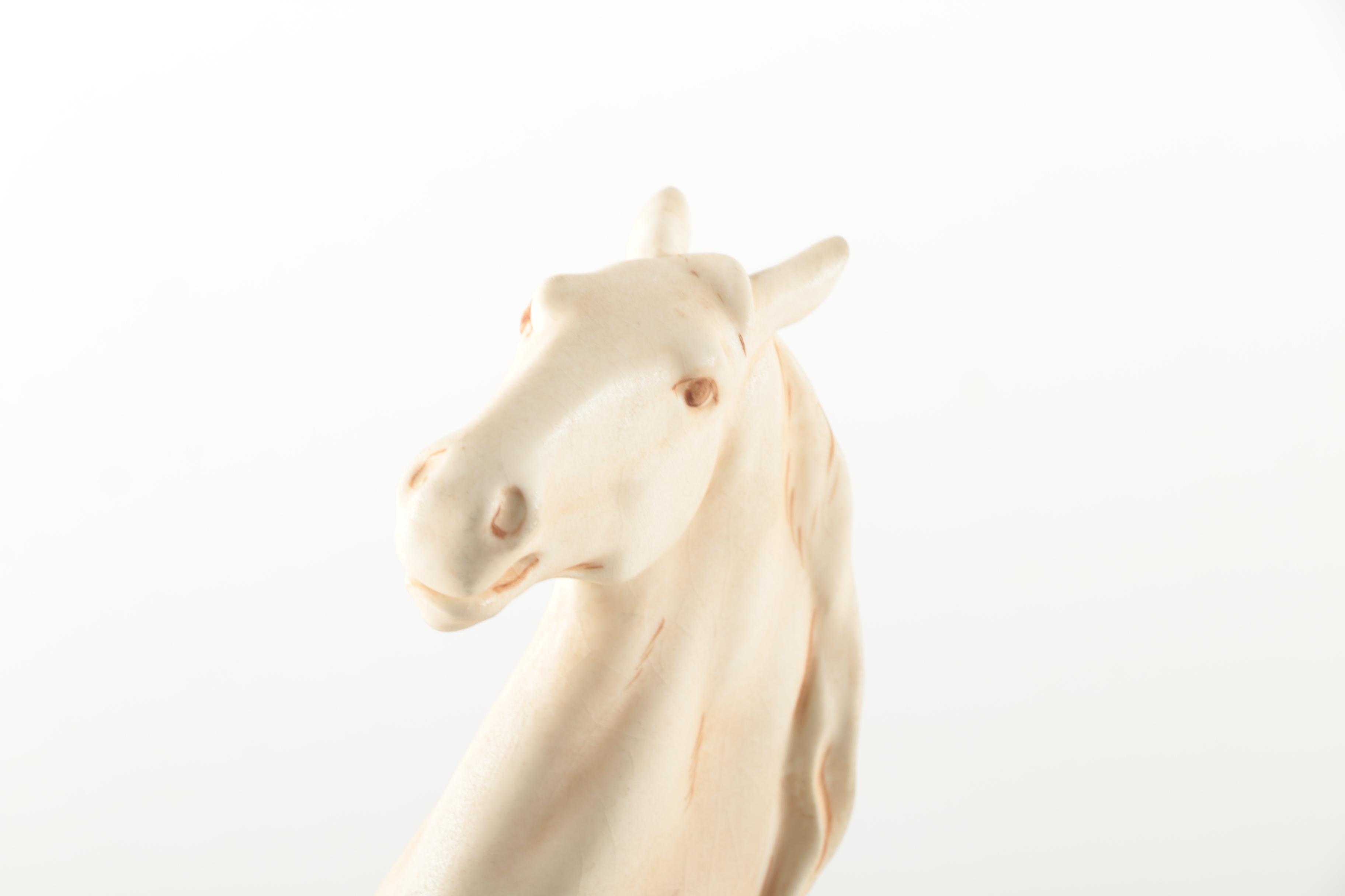 Royal Dux White Horse Figurine