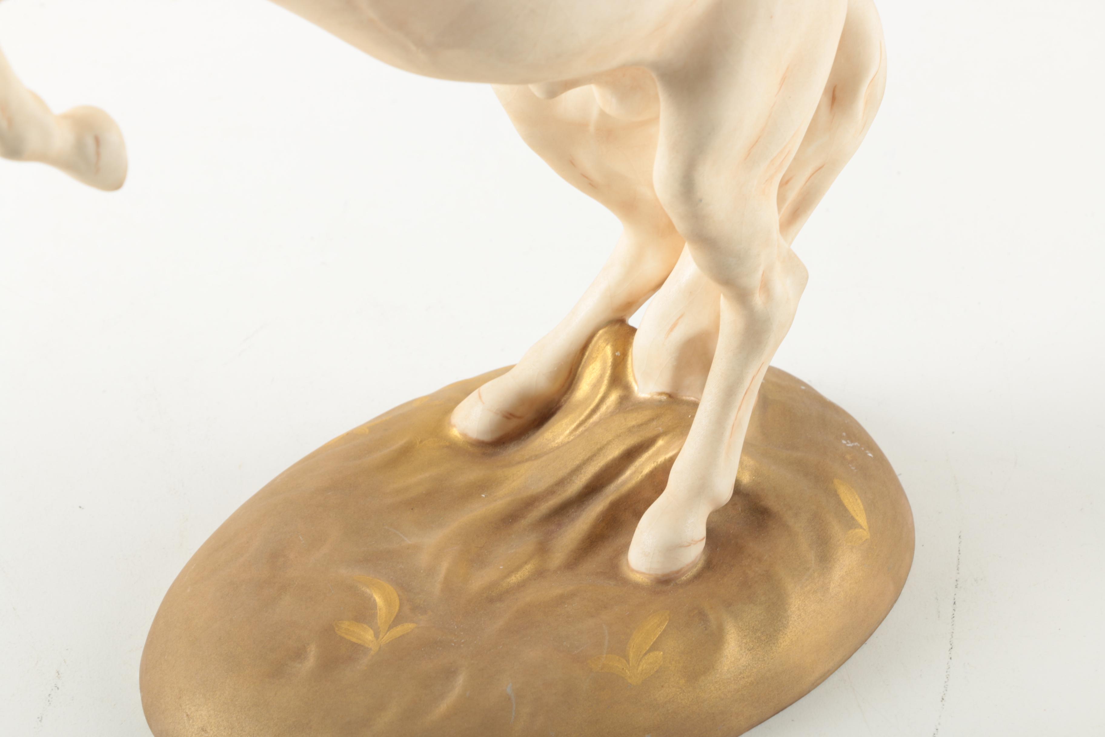 Royal Dux White Horse Figurine