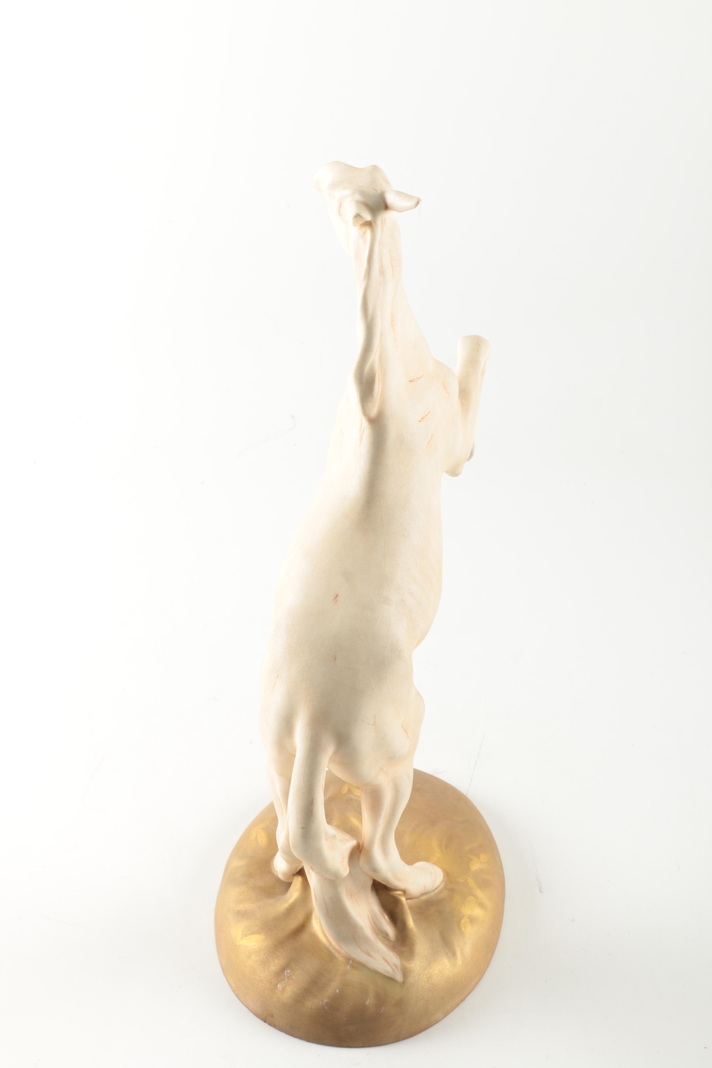 Royal Dux White Horse Figurine