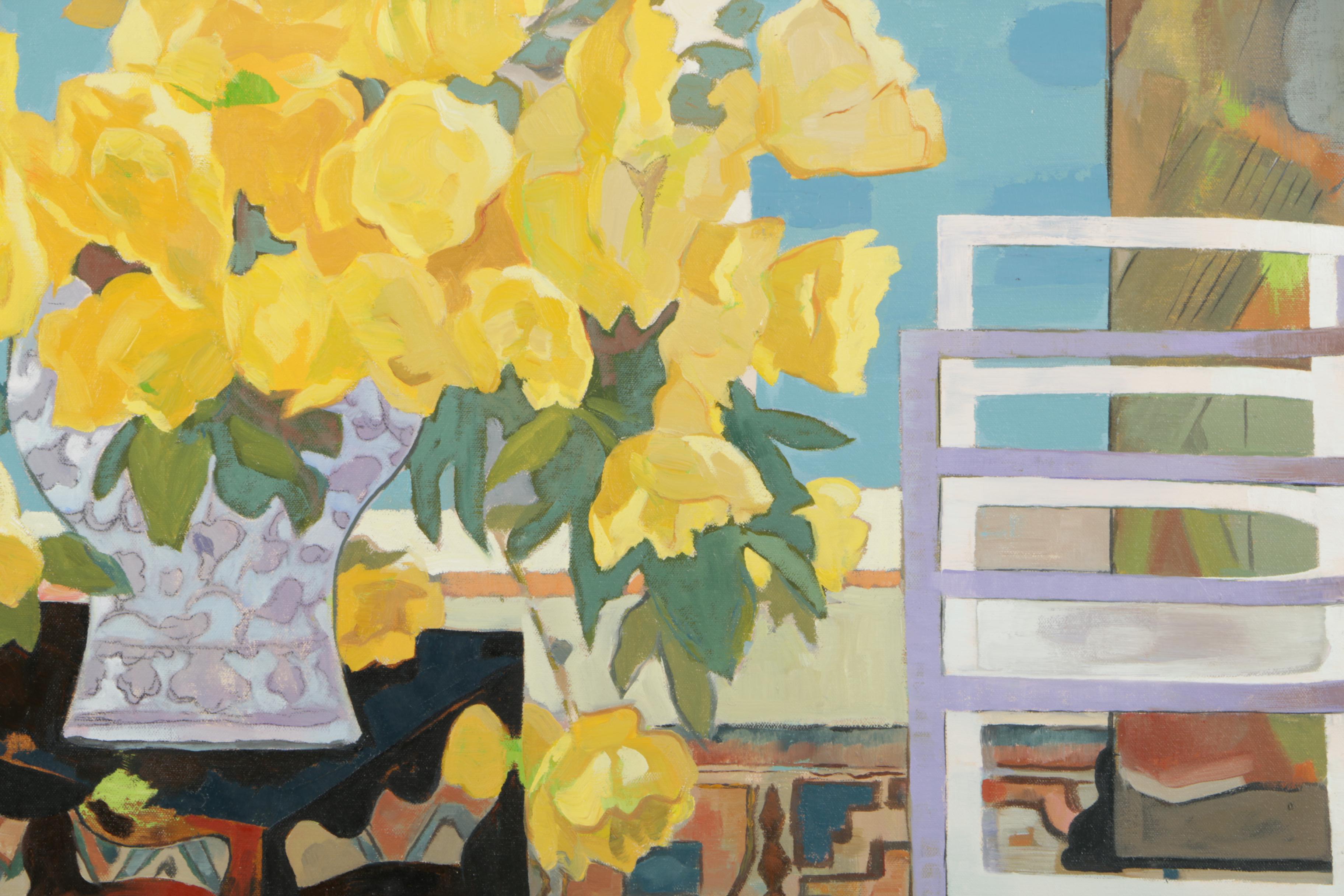 Duoling Huang Oil Painting of Yellow Flowers