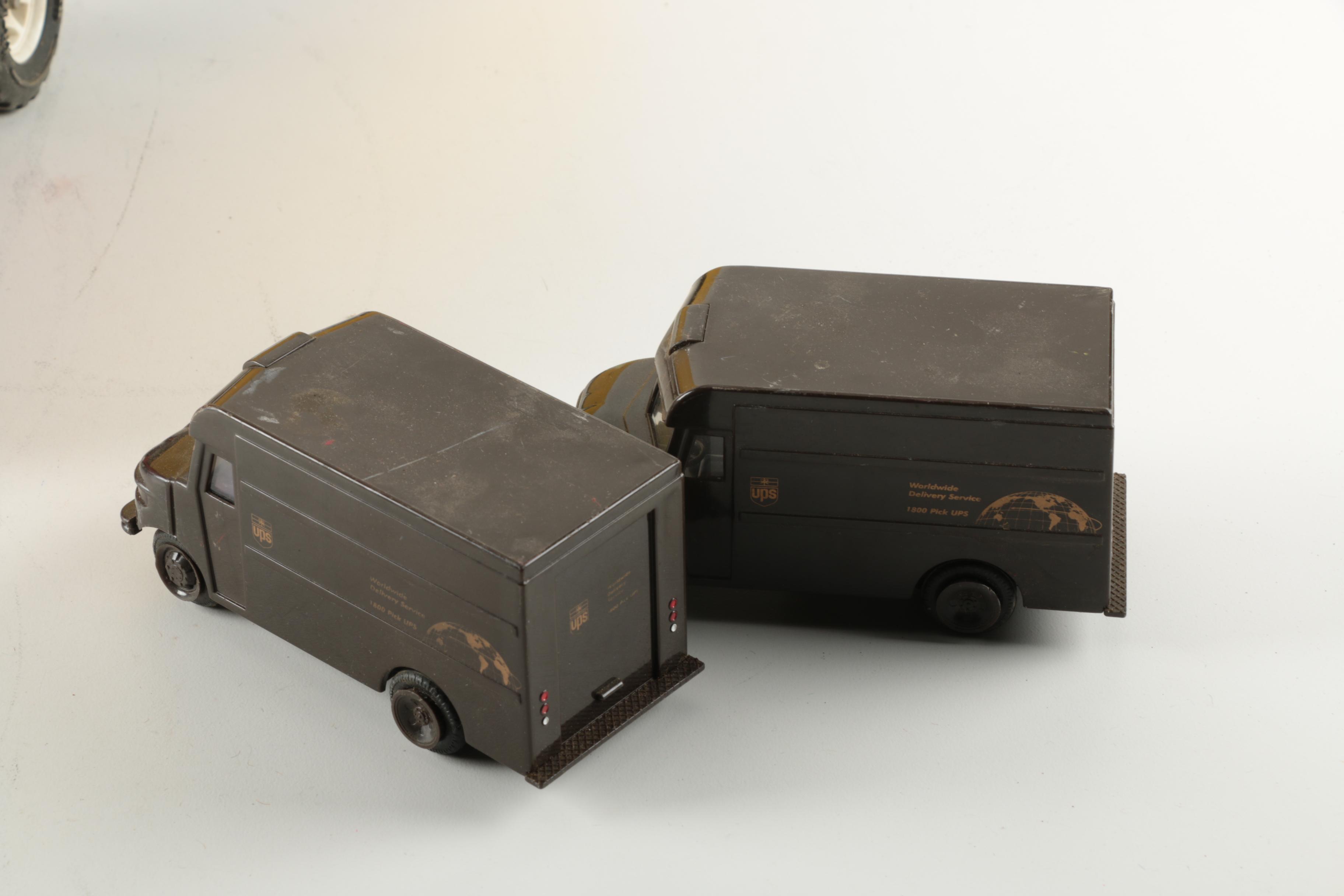 Vintage Tonka Tractor Trailer and UPS Trucks