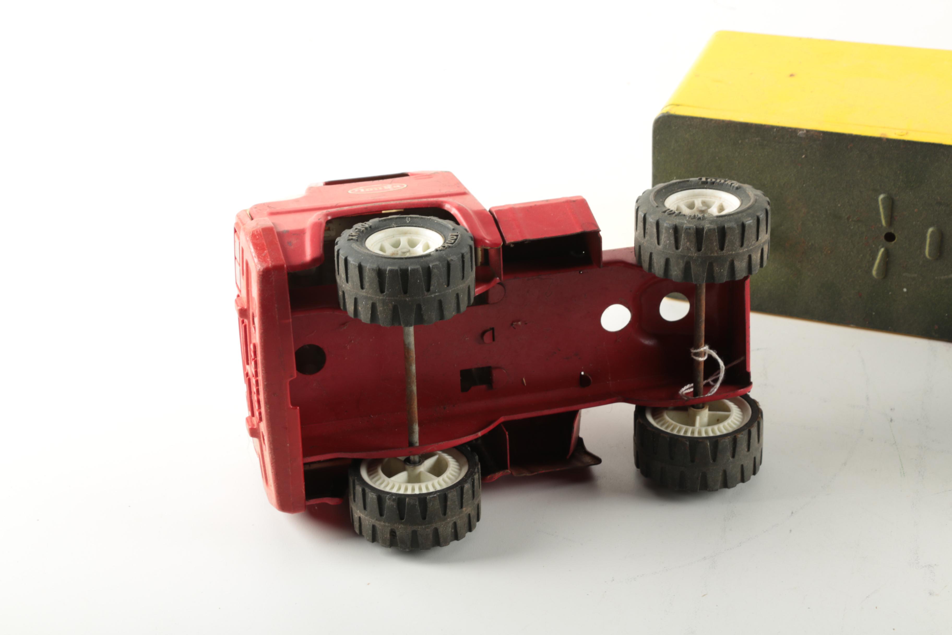Vintage Tonka Tractor Trailer and UPS Trucks