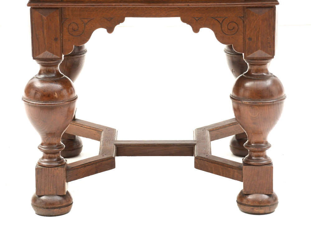 Antique Jacobean Revival Oak Table