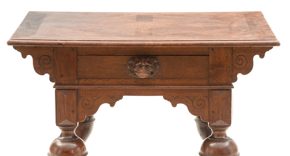 Antique Jacobean Revival Oak Table