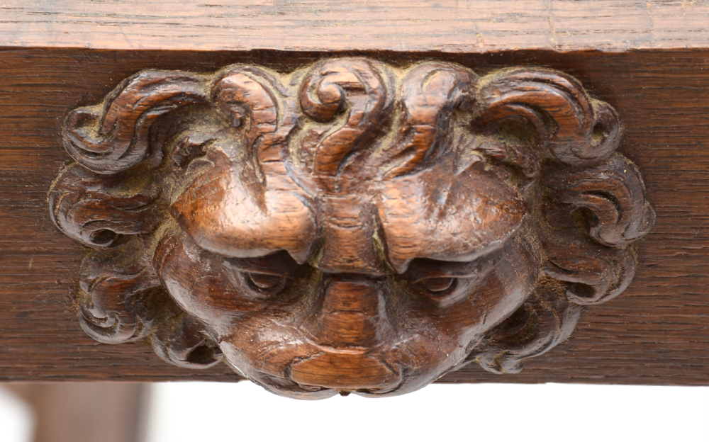 Antique Jacobean Revival Oak Table