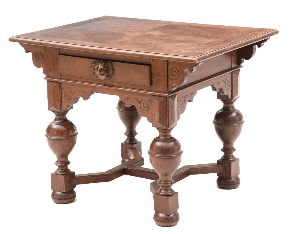 Antique Jacobean Revival Oak Table