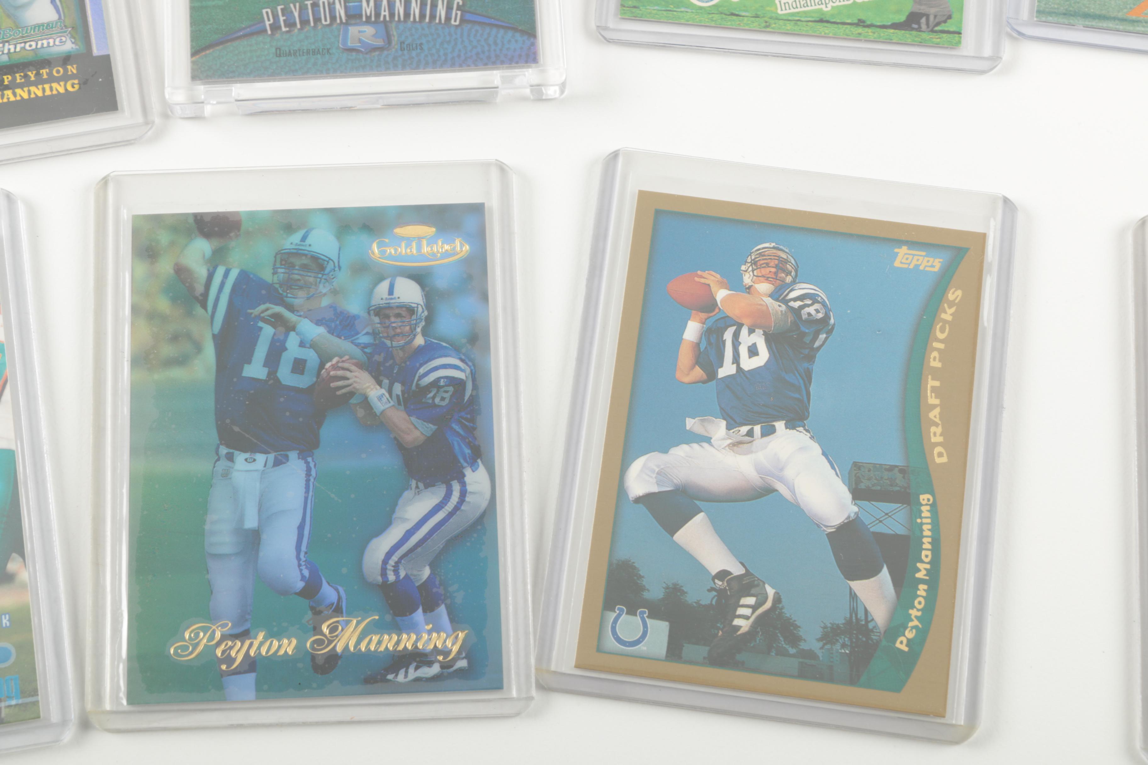 Peyton Manning Rookie Cards Featuring Topps and Bowman