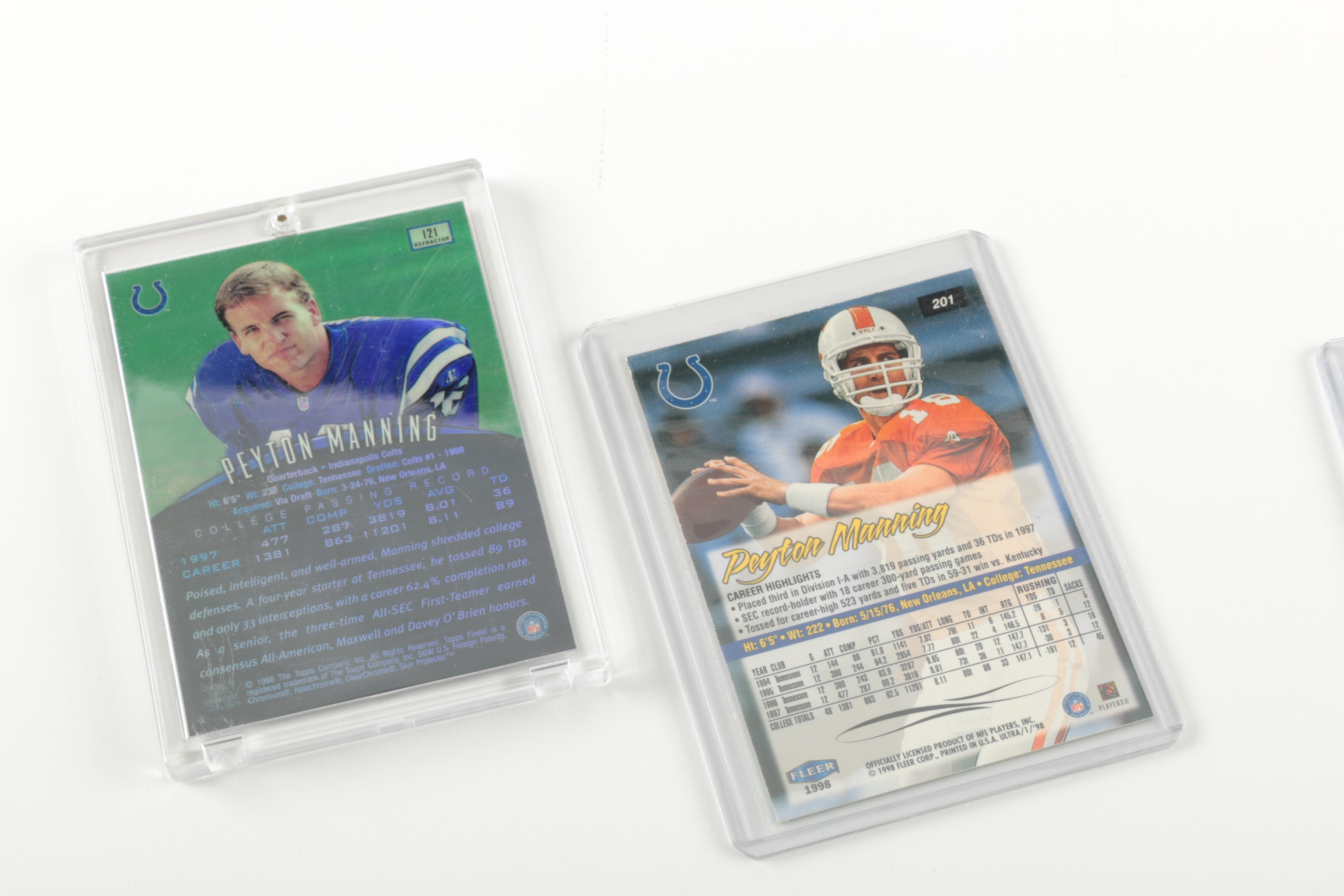 Peyton Manning Rookie Cards Featuring Topps and Bowman