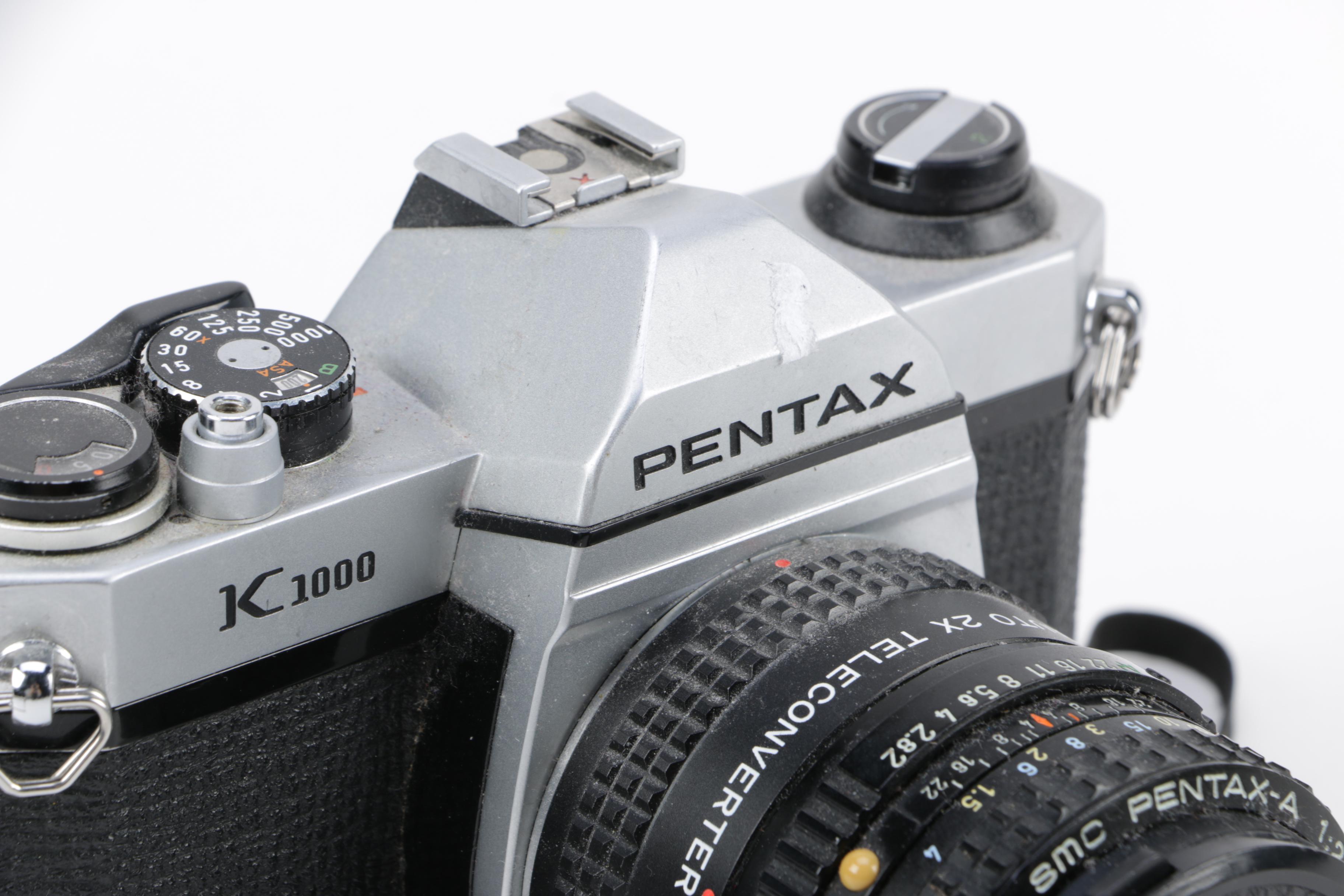 Pentax K1000 Camera, Bag and Accessories