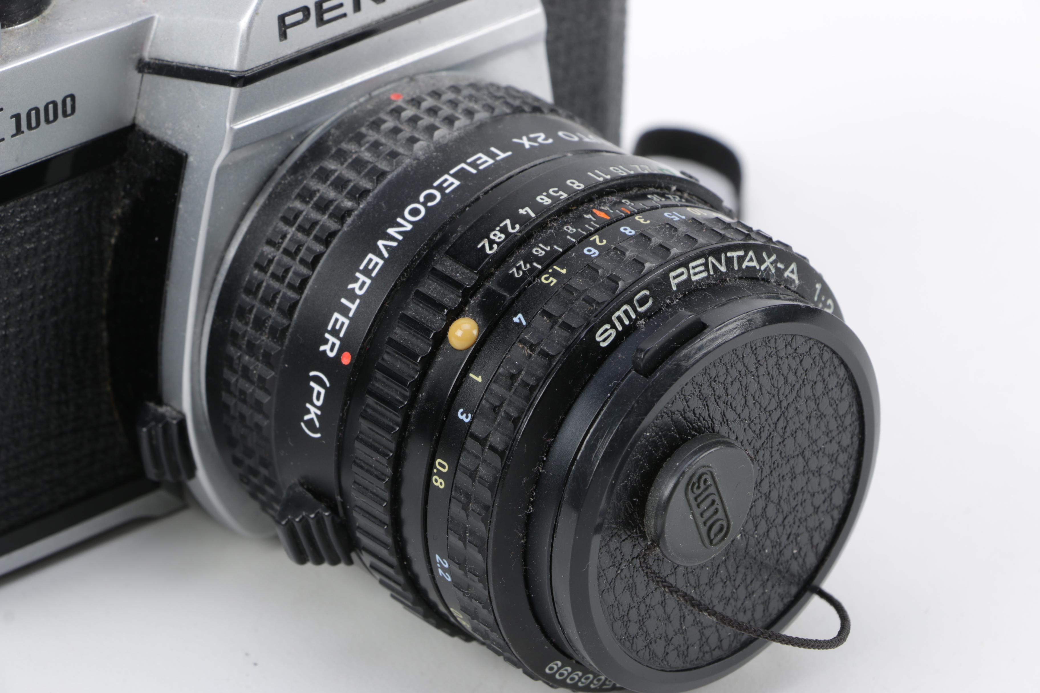 Pentax K1000 Camera, Bag and Accessories