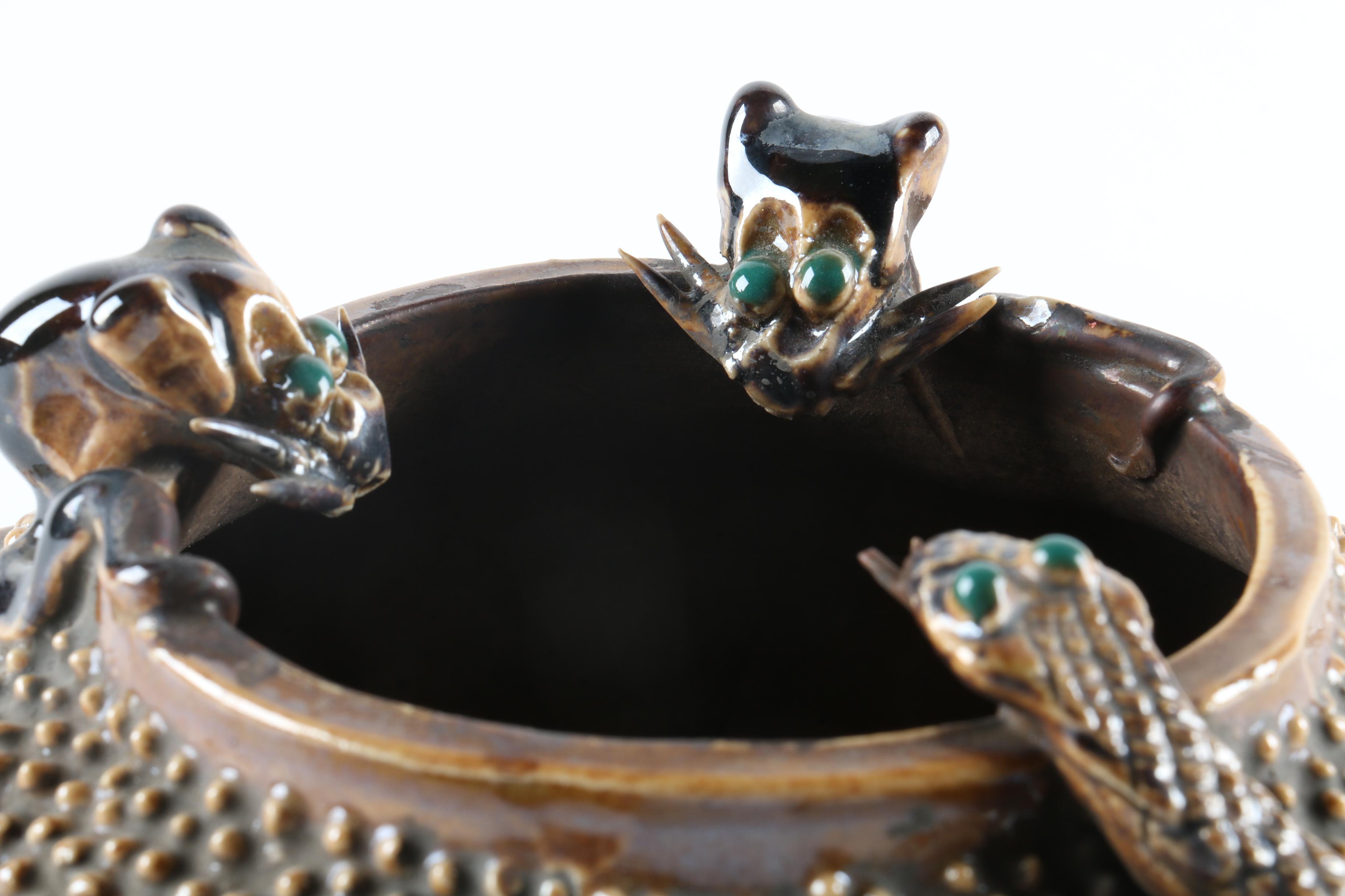 Chinese Ceramic Bowl with Snake and Mice motif