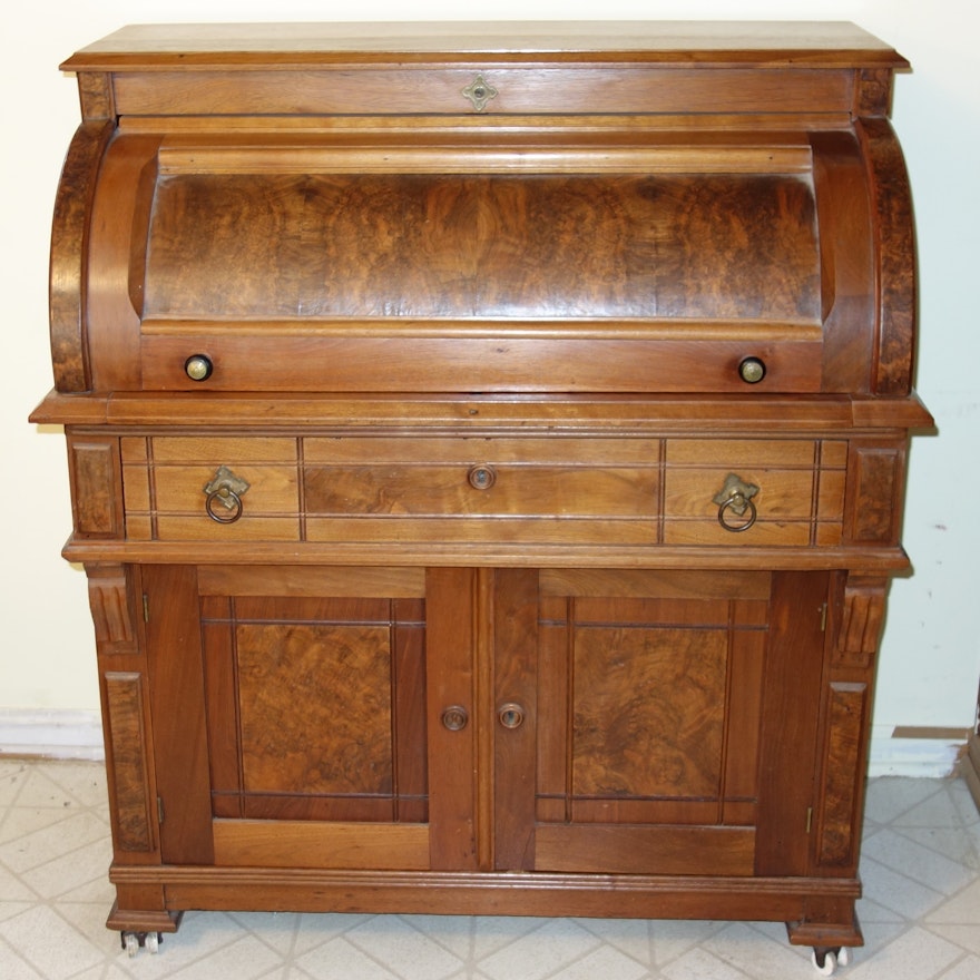 Antique Roll Top Desk