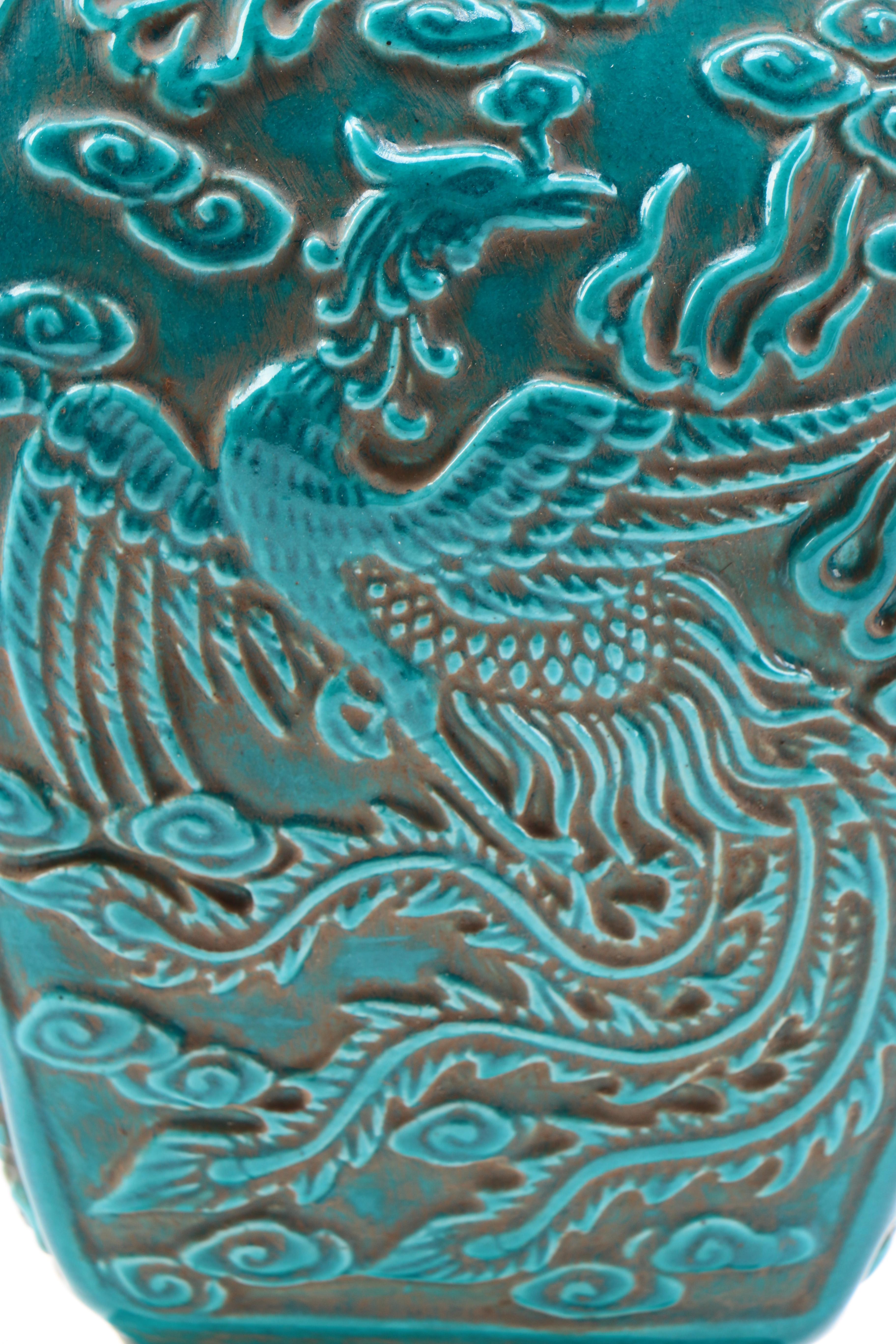 Chinese Turquoise Glazed Porcelain Jar