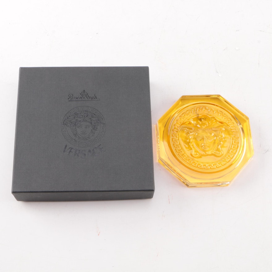 Versace Rosenthal Glass Coaster