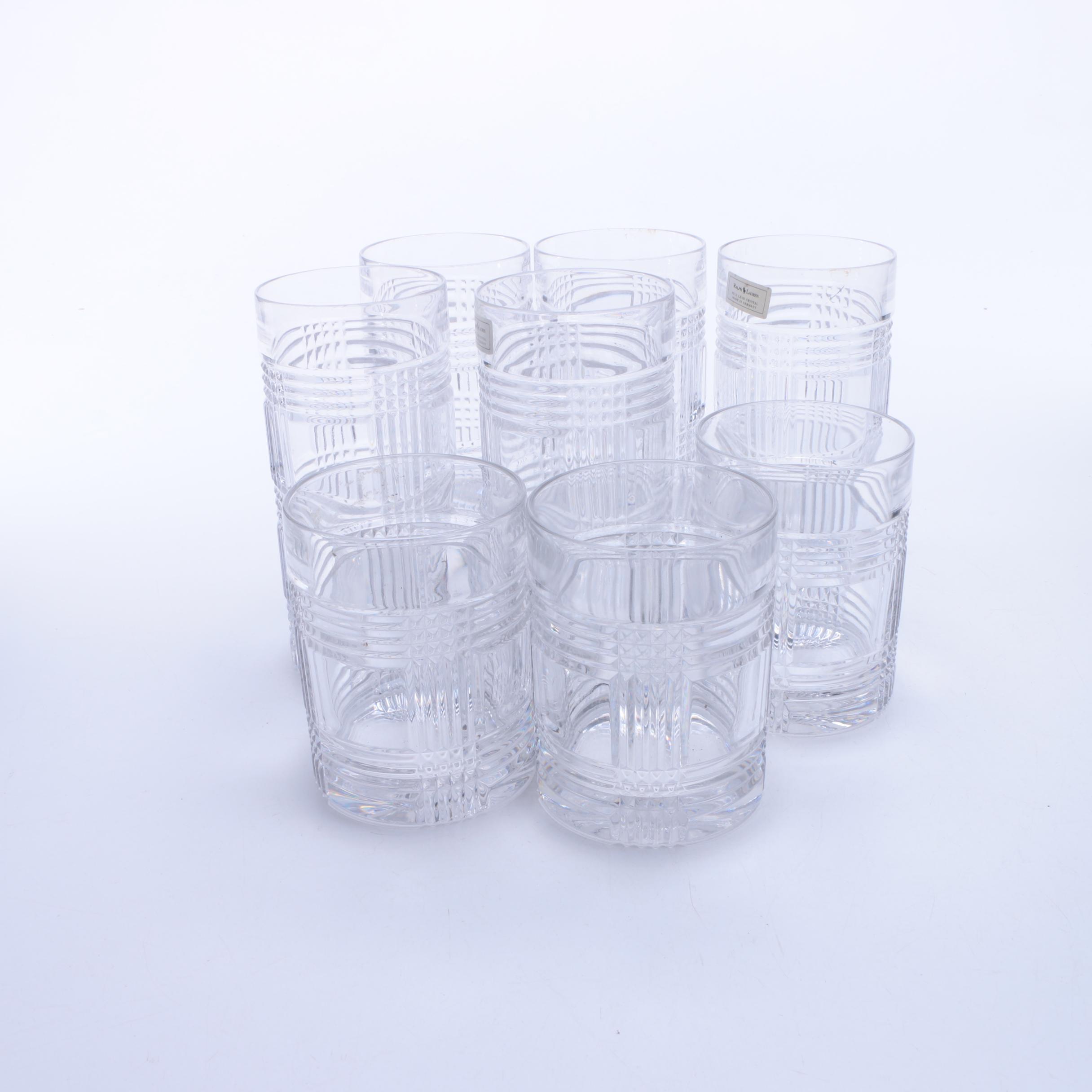 Ralph Lauren "Glen Plaid" Crystal Glasses