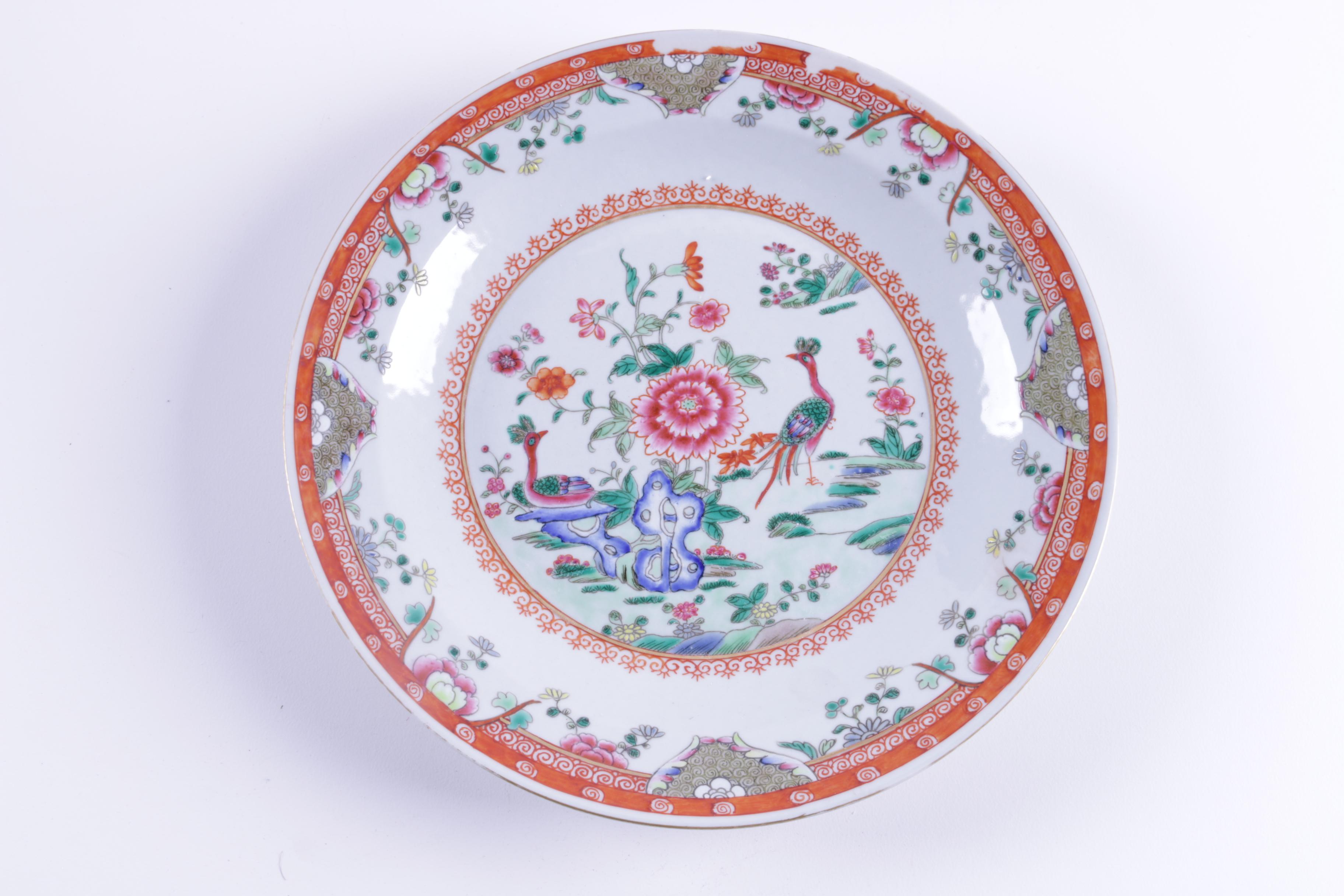 Pair of Chinese Decorative Plates with Stands
