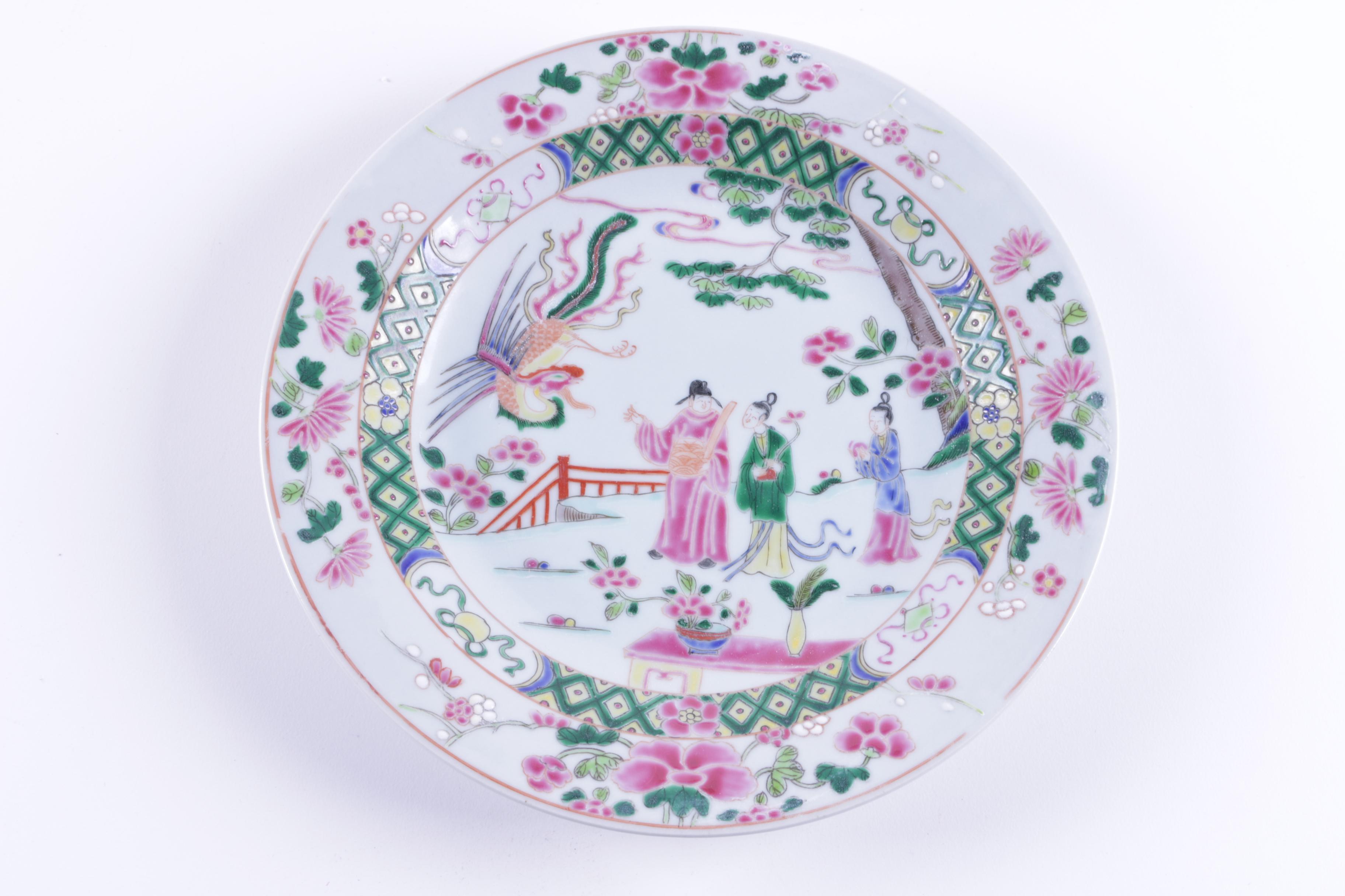 Pair of Chinese Decorative Plates with Stands