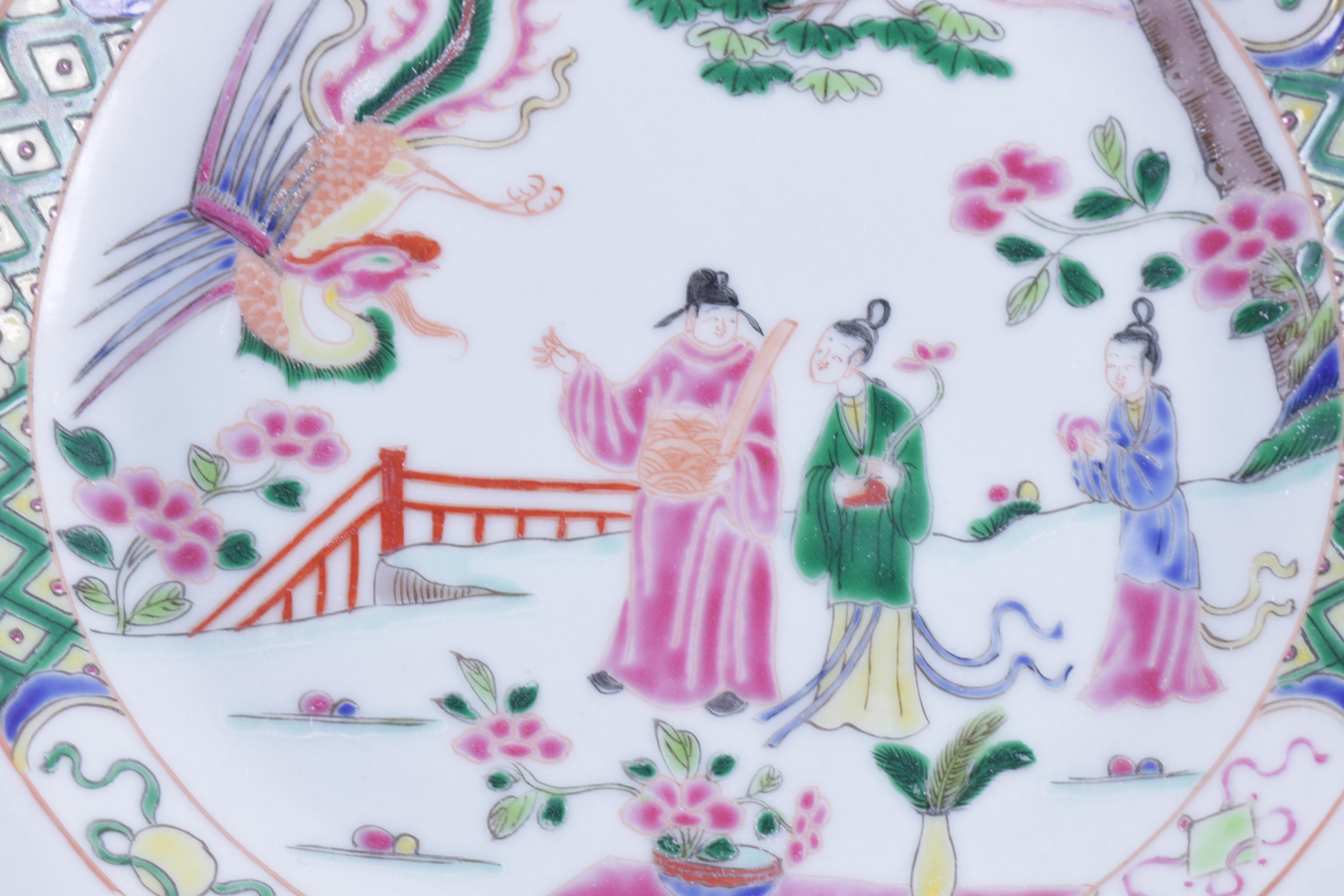 Pair of Chinese Decorative Plates with Stands