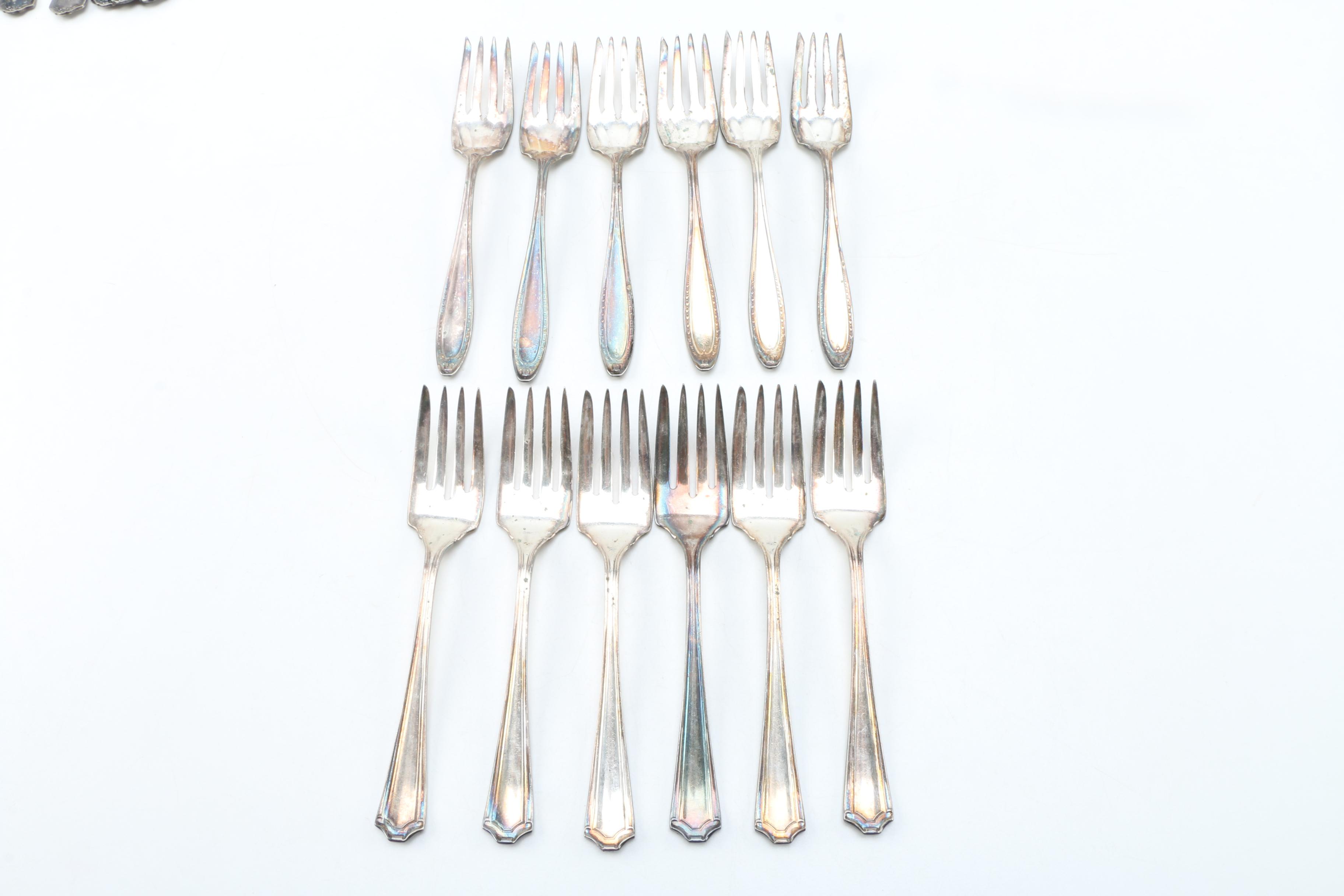 Assortment of Silver Plate Flatware Including E.G. Webster & Son and