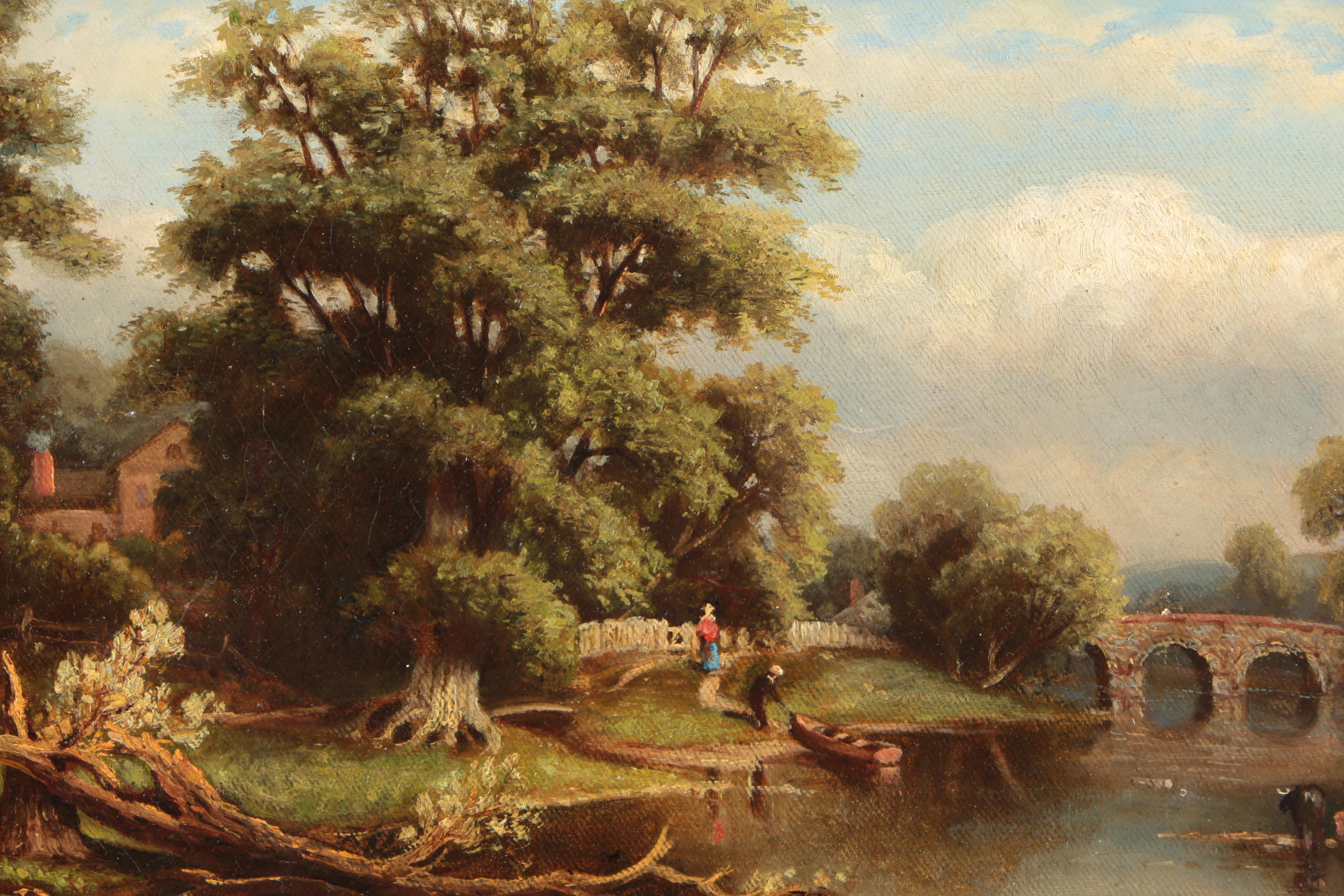 Oil Painting of a Pastoral Scene