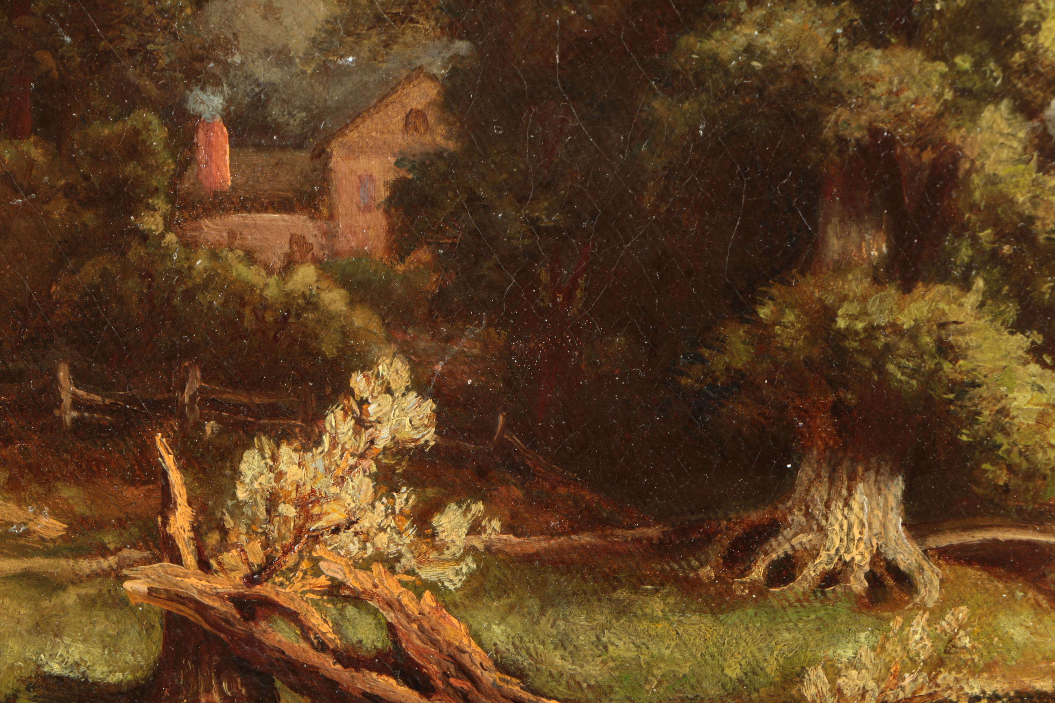 Oil Painting of a Pastoral Scene
