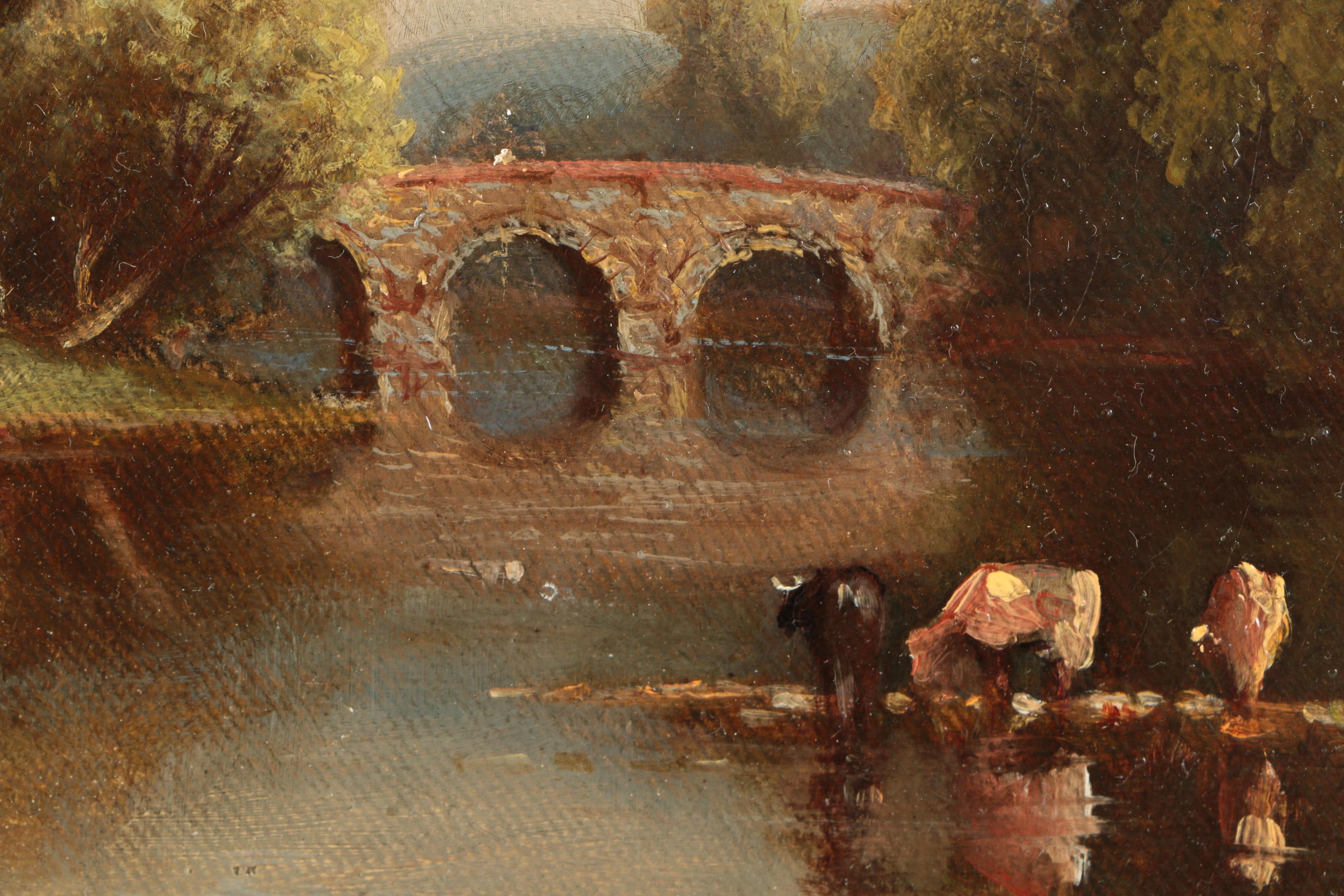 Oil Painting of a Pastoral Scene