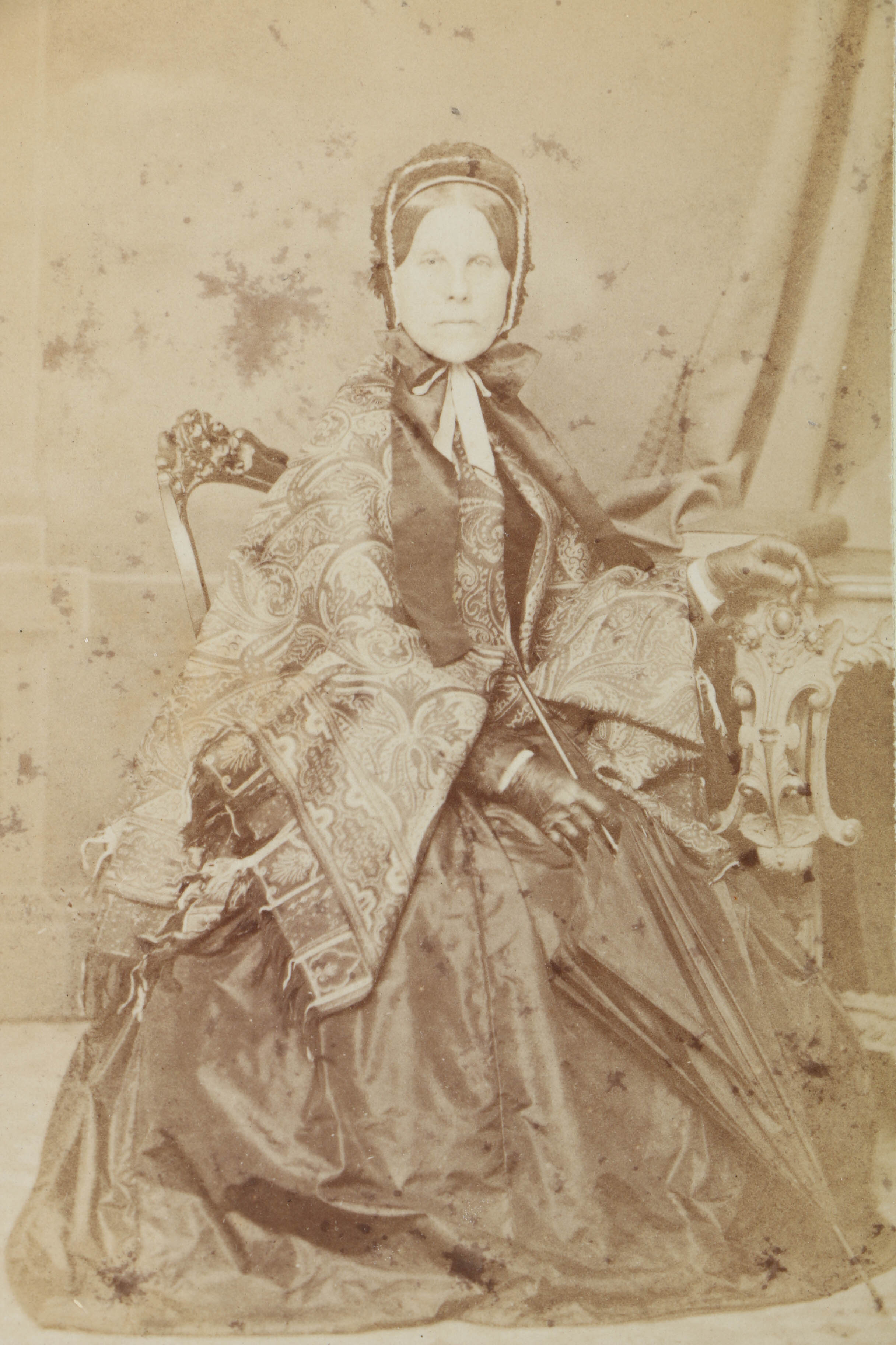 Silver Gelatin Carte-de-visite Portrait of a Man and Woman