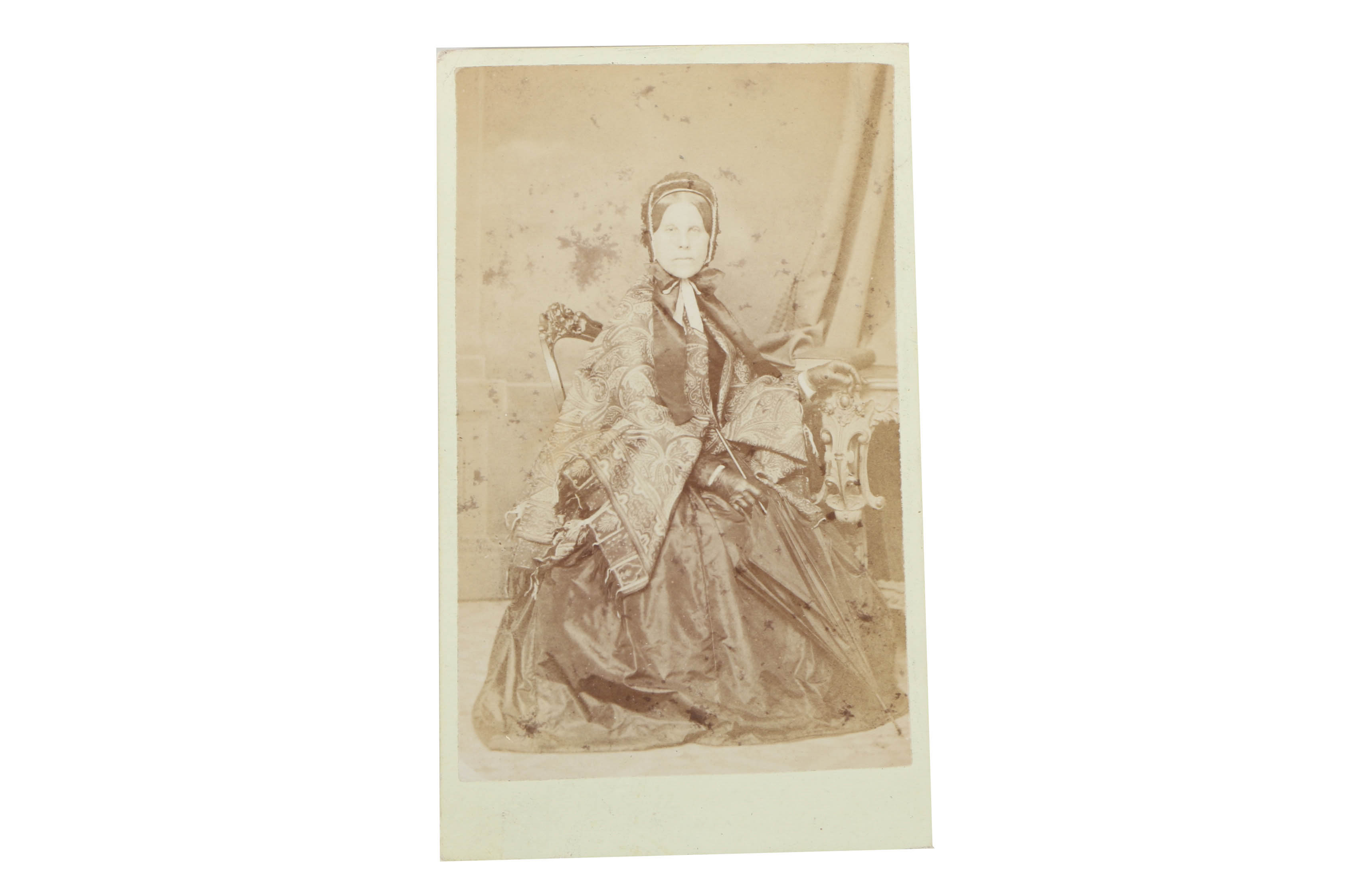 Silver Gelatin Carte-de-visite Portrait of a Man and Woman