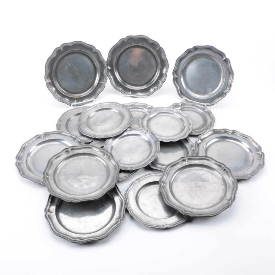 Antique and Vintage Pewter Plate Collection