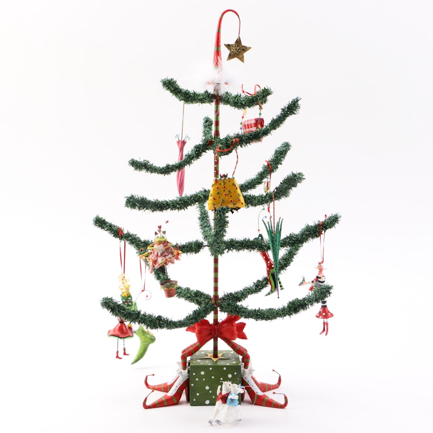 Department 56 "Krinkles" Christmas Tree Decoration with Ornaments